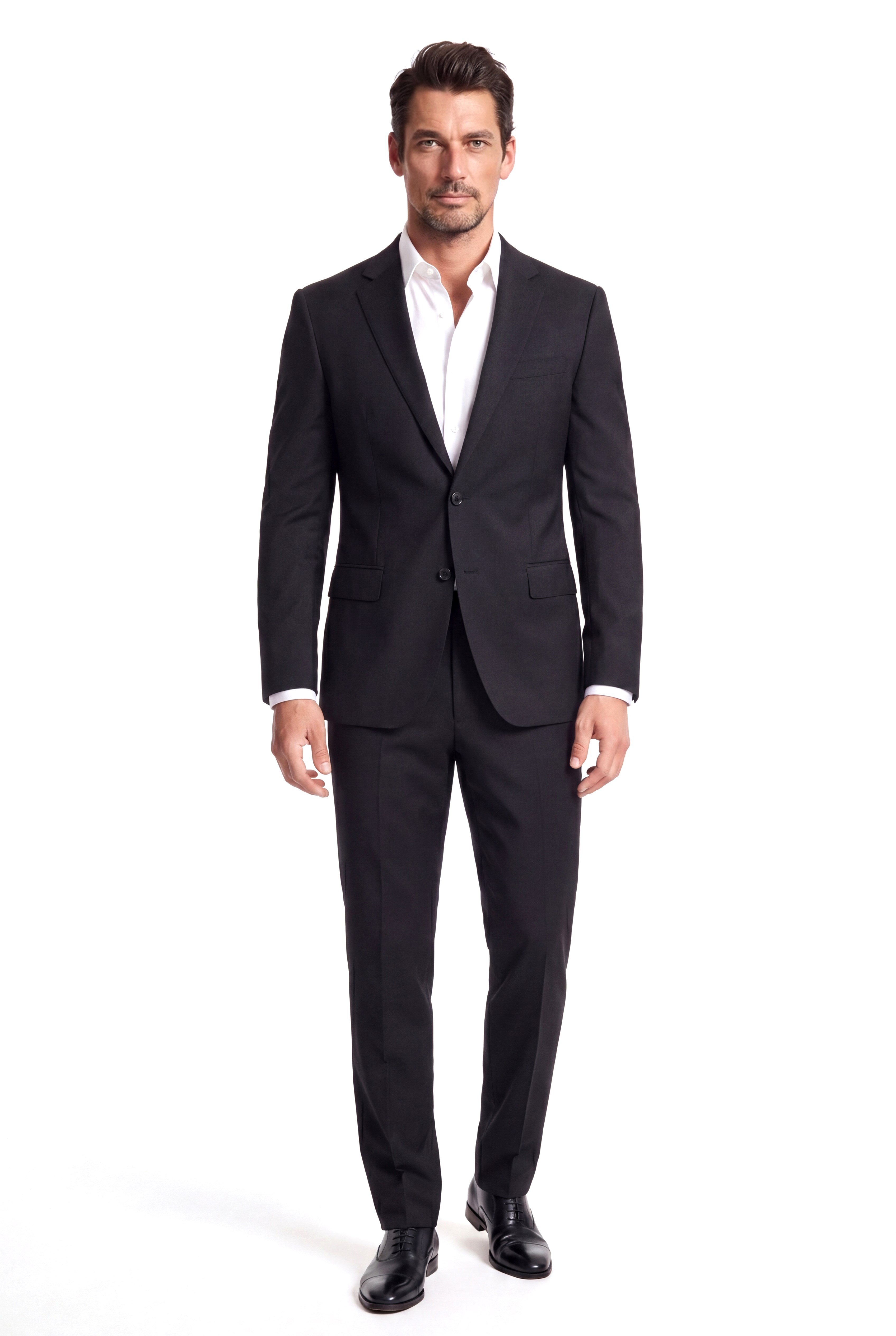 Emporio Armani Emporıo Armani Erkek Normal Kesim %100 Yün Siyah Takım Elbise EM001973 TE19190-FC216