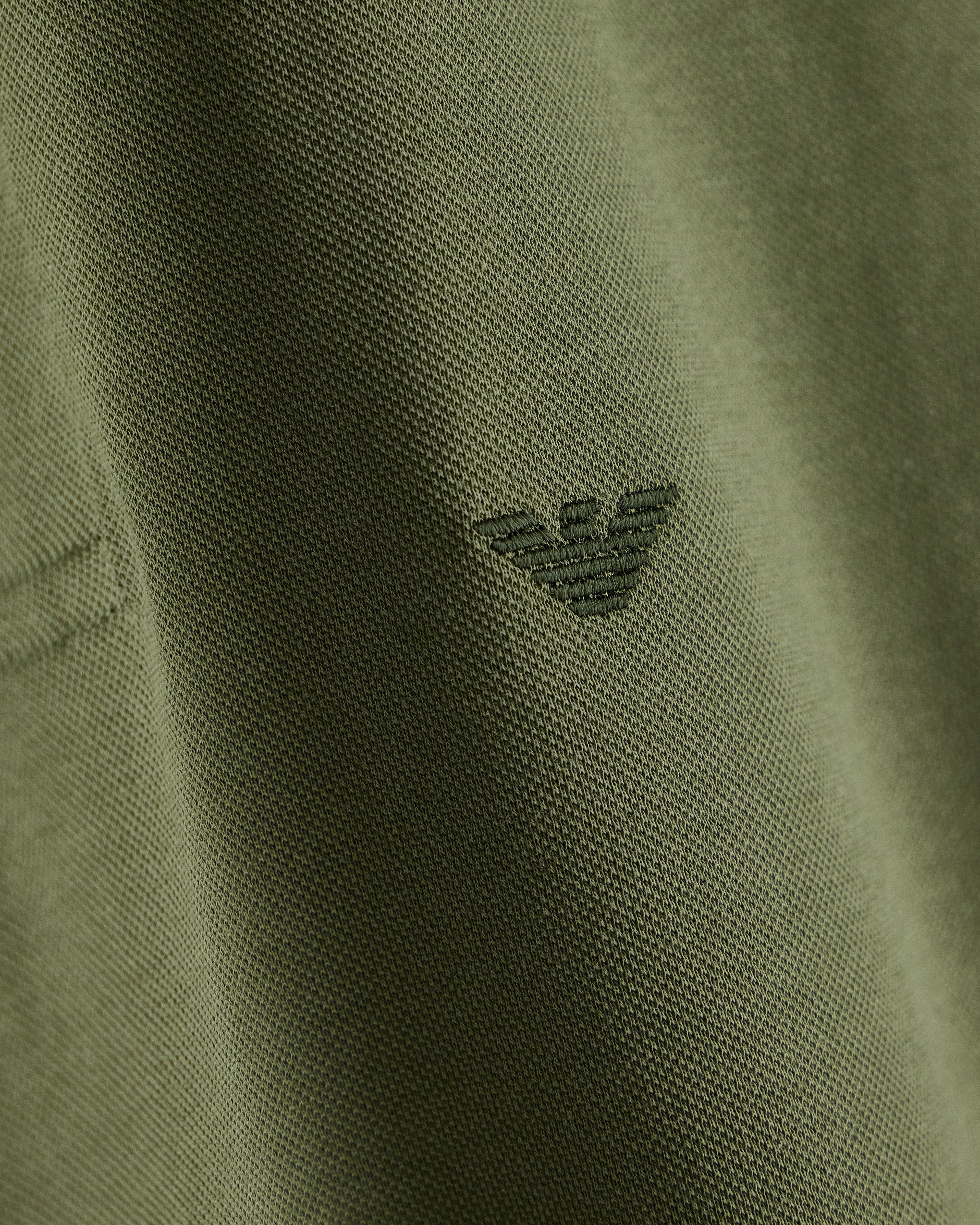Emporio Armani Emporıo Armani Erkek Normal Kesim Kartal Logo İşlemeli Pamuklu Pike Kumaşlı Kısa Kollu Yeşil Polo Yaka T-Shirt EM006625 AF12955-U7046