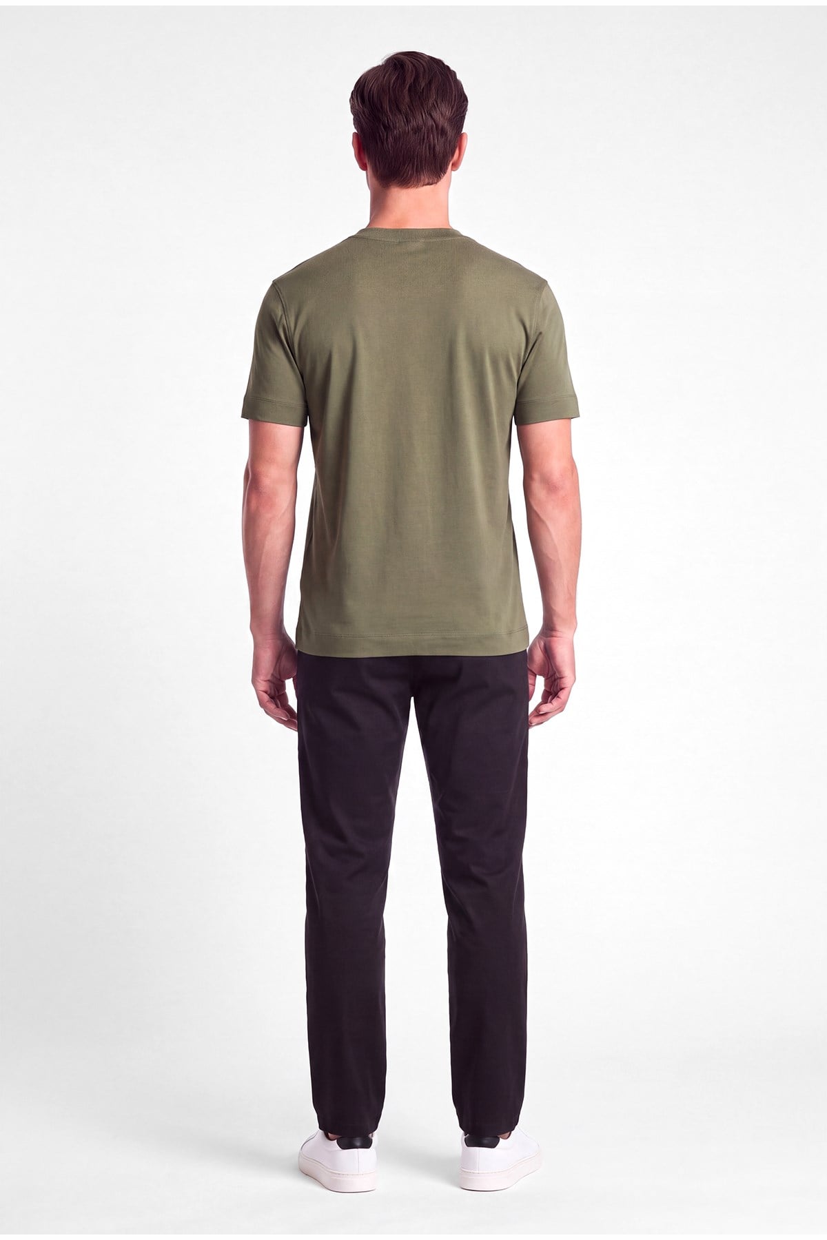 Emporio Armani Emporıo Armani Erkek Normal Kalıp Logo İşlemeli Kısa Kollu Haki T-Shirt EM007353 AF10017-M7312