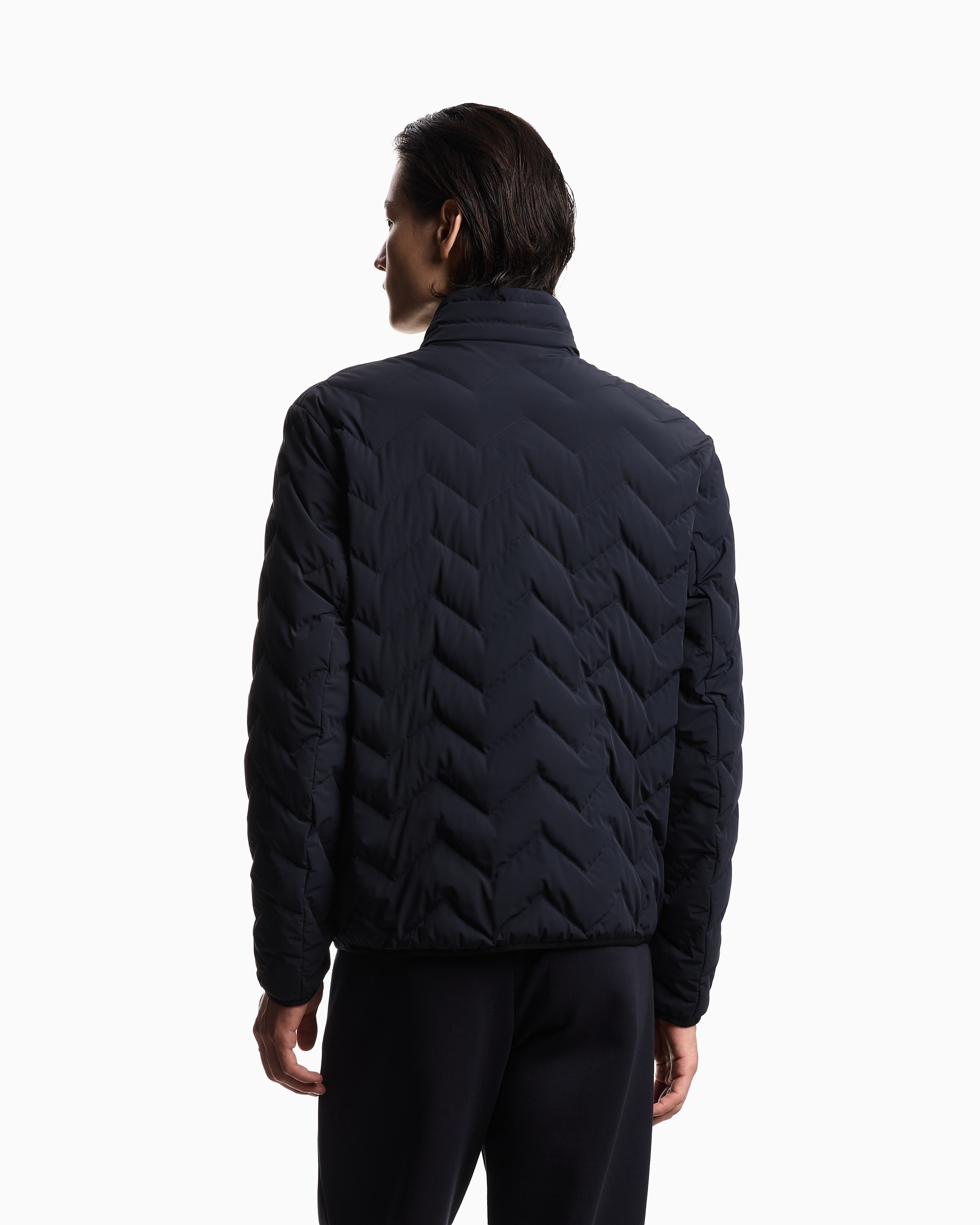 Emporio Armani Emporıo Armani Erkek Normal Kesim Dik Yaka Kapitoneli Lacivert Ceket EM004947 AF18499-UB118