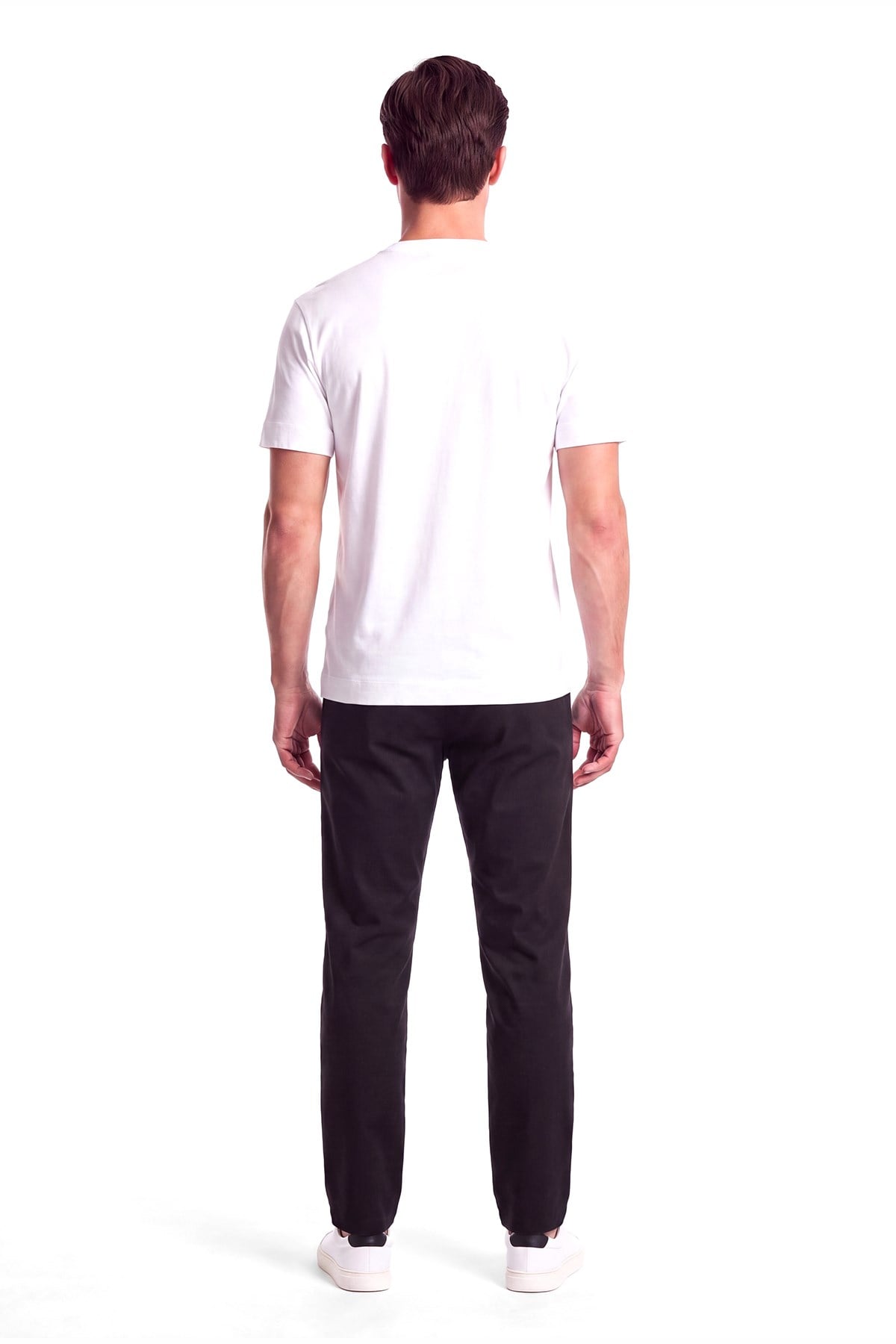 Emporio Armani Emporıo Armani Erkek Normal Kalıp Logo İşlemeli Kısa Kollu Beyaz T-Shirt EM007353 AF10017-M0497