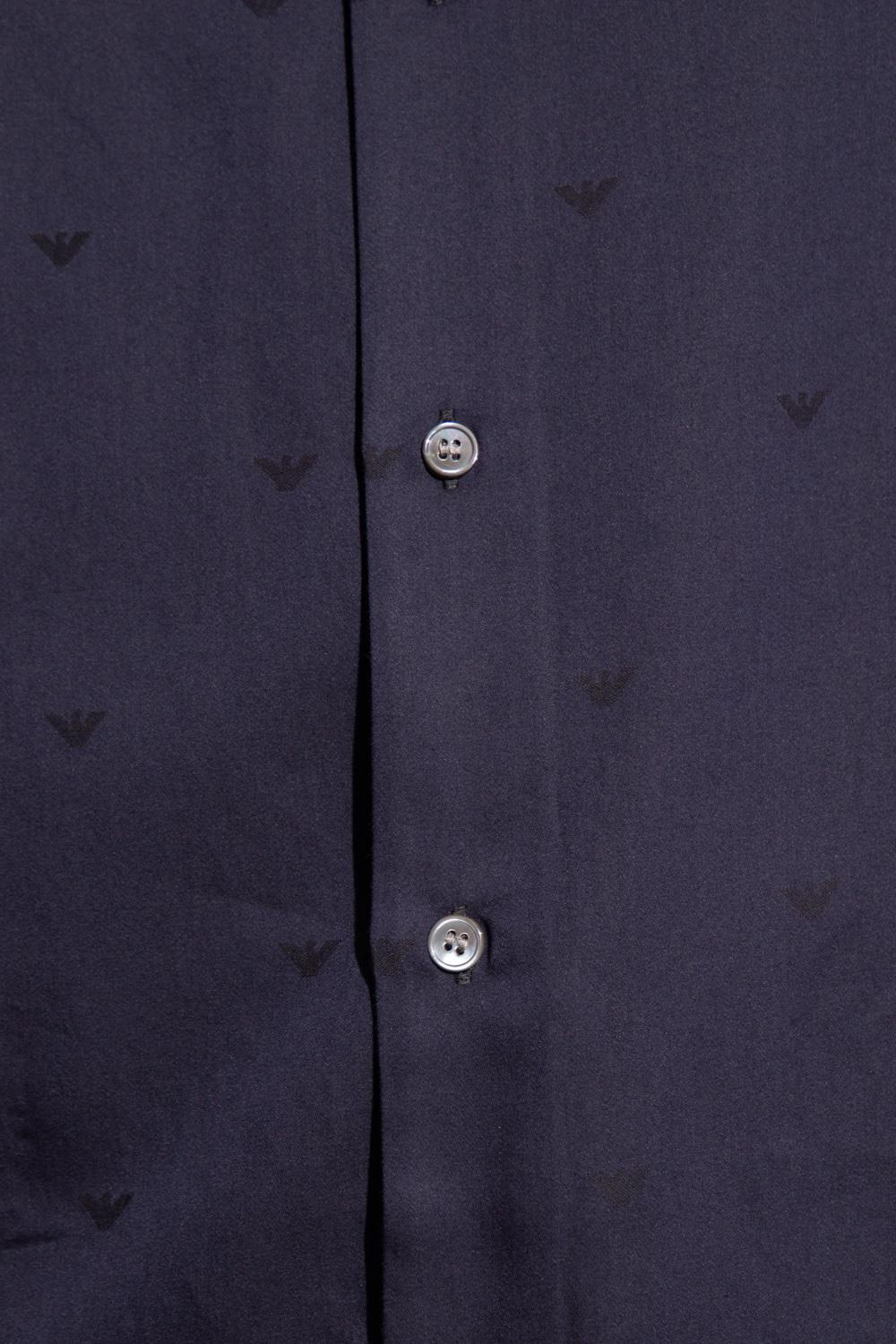 Emporio Armani Emporıo Armani Erkek Pamuklu Uzun Kollu  Günlük Lacivert Gömlek 6L1C86 1NT9Z-F915