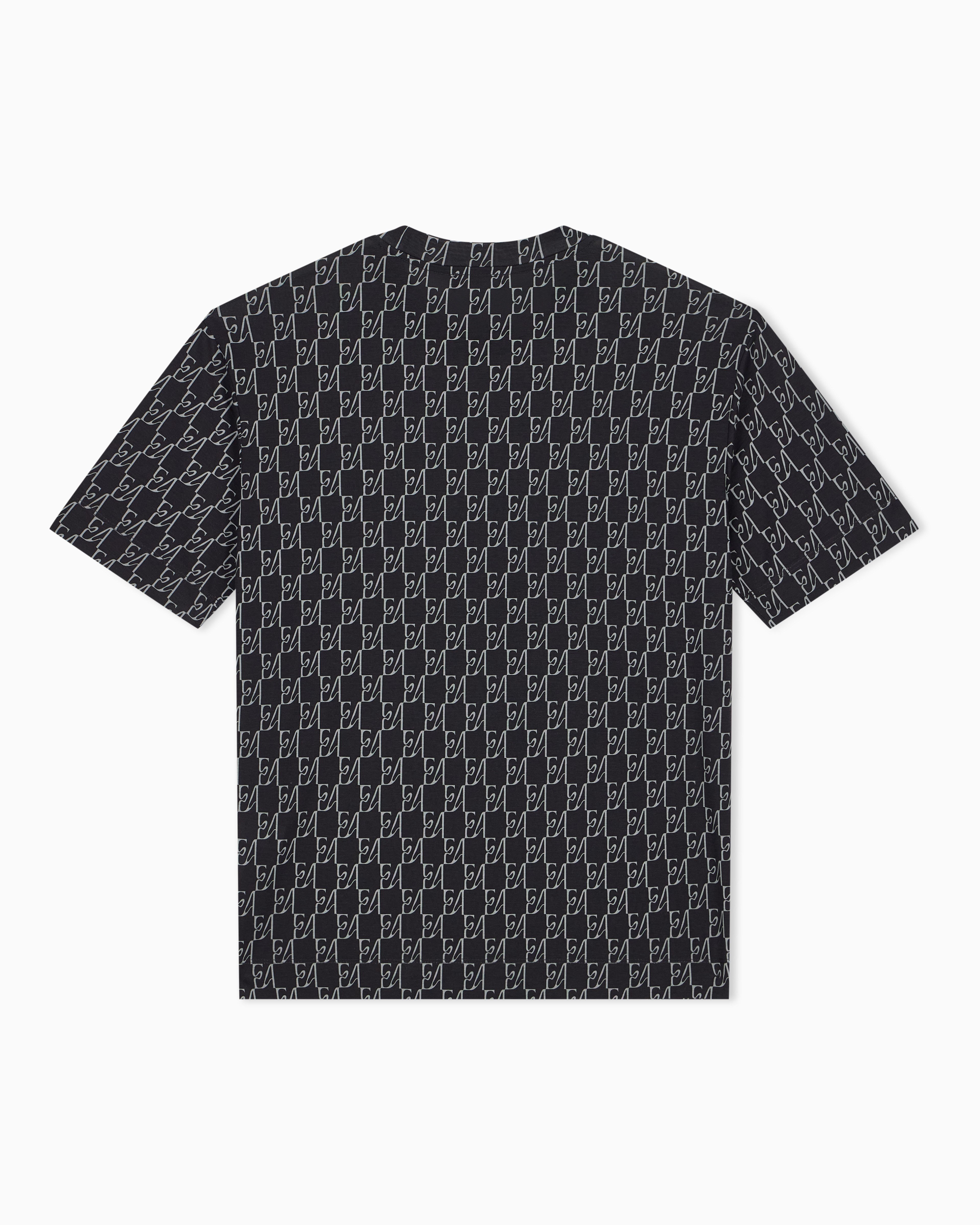 Emporio Armani Emporıo Armani Erkek Pamuklu Jarse Kumaş Normal Kesim Logo İmzalı Kısa Kollu Lacivert T-Shirt EM006812 AF10017-FB562