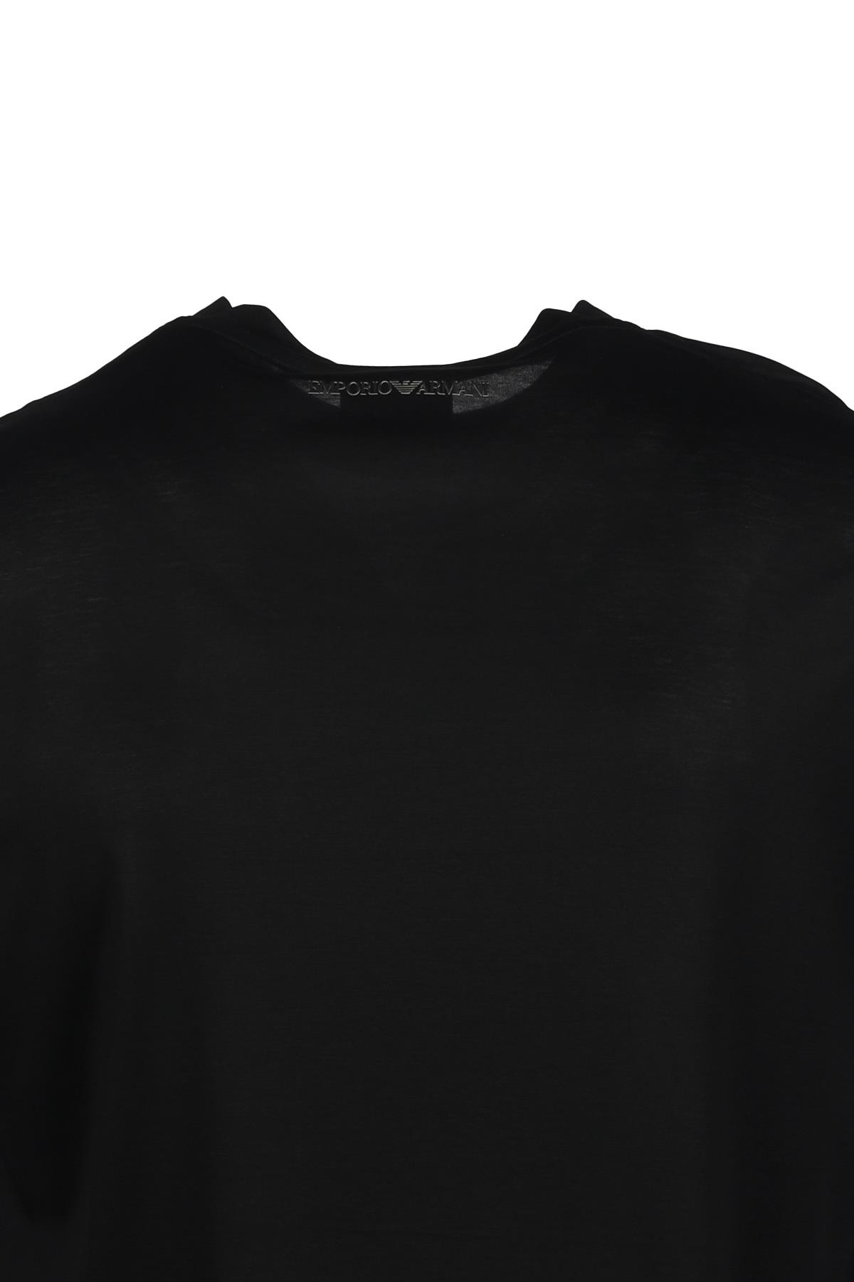 Emporio Armani Emporıo Armani Erkek Pamuklu Kısa Kollu Yuvarlak Yaka Siyah T-Shirt 6R1TB3 1JUVZ-0999