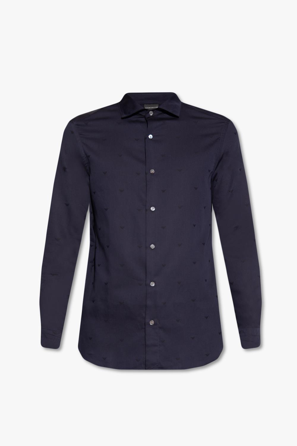 Emporio Armani Emporıo Armani Erkek Pamuklu Uzun Kollu  Günlük Lacivert Gömlek 6L1C86 1NT9Z-F915