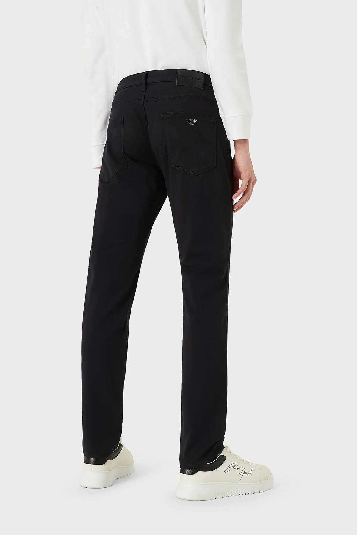 Emporio Armani Emporıo Armani Erkek Pamuklu Dokuma Kumaş Marka Logolu Mavi Jeans 8N1J06 1GN0Z-0920