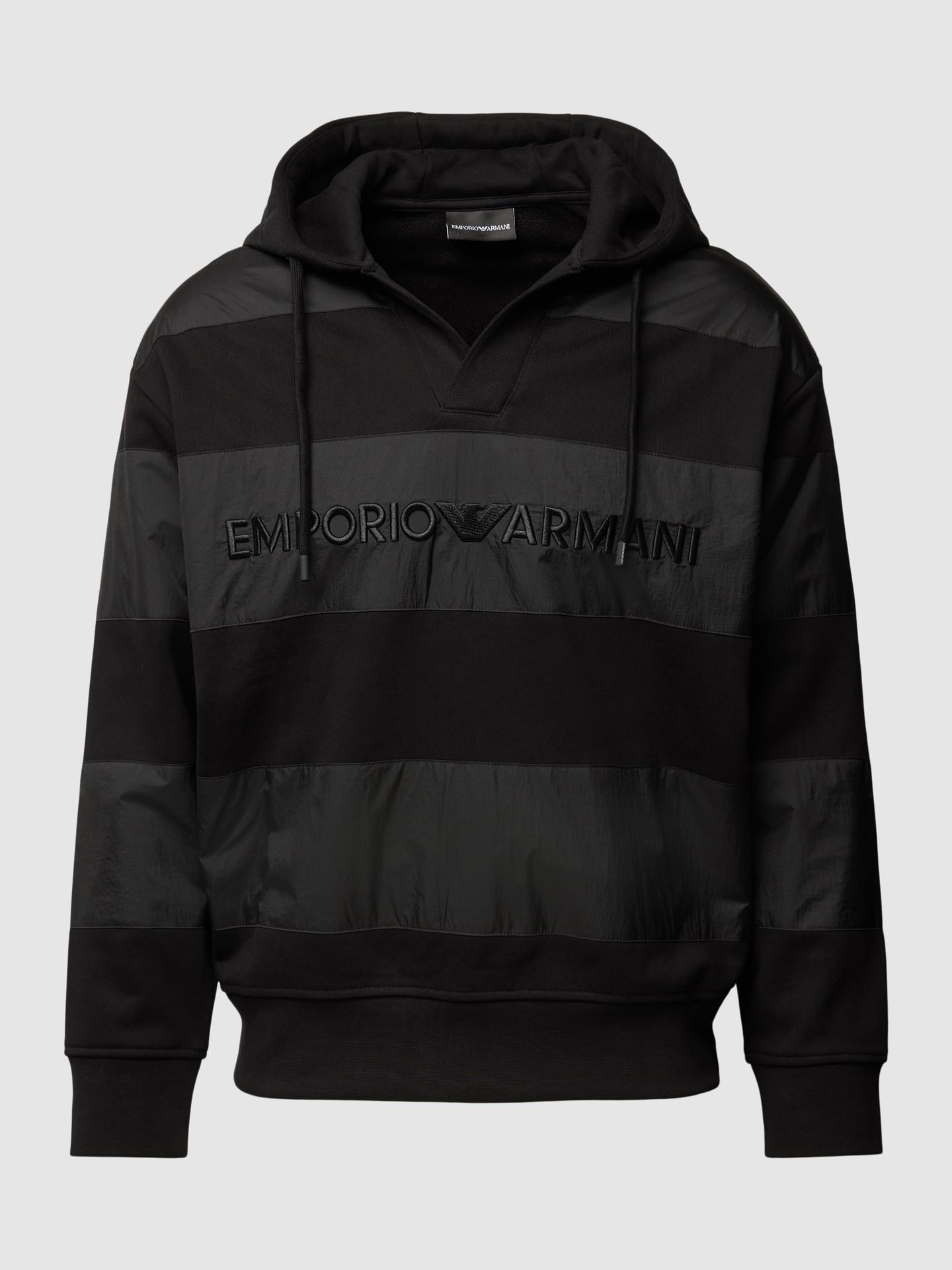 Emporio Armani Emporıo Armani Erkek Pamuklu Uzun Kol Dokuma Günlük Kullanım Siyah Sweatshirt 6R1MCQ 1JLXZ-0999
