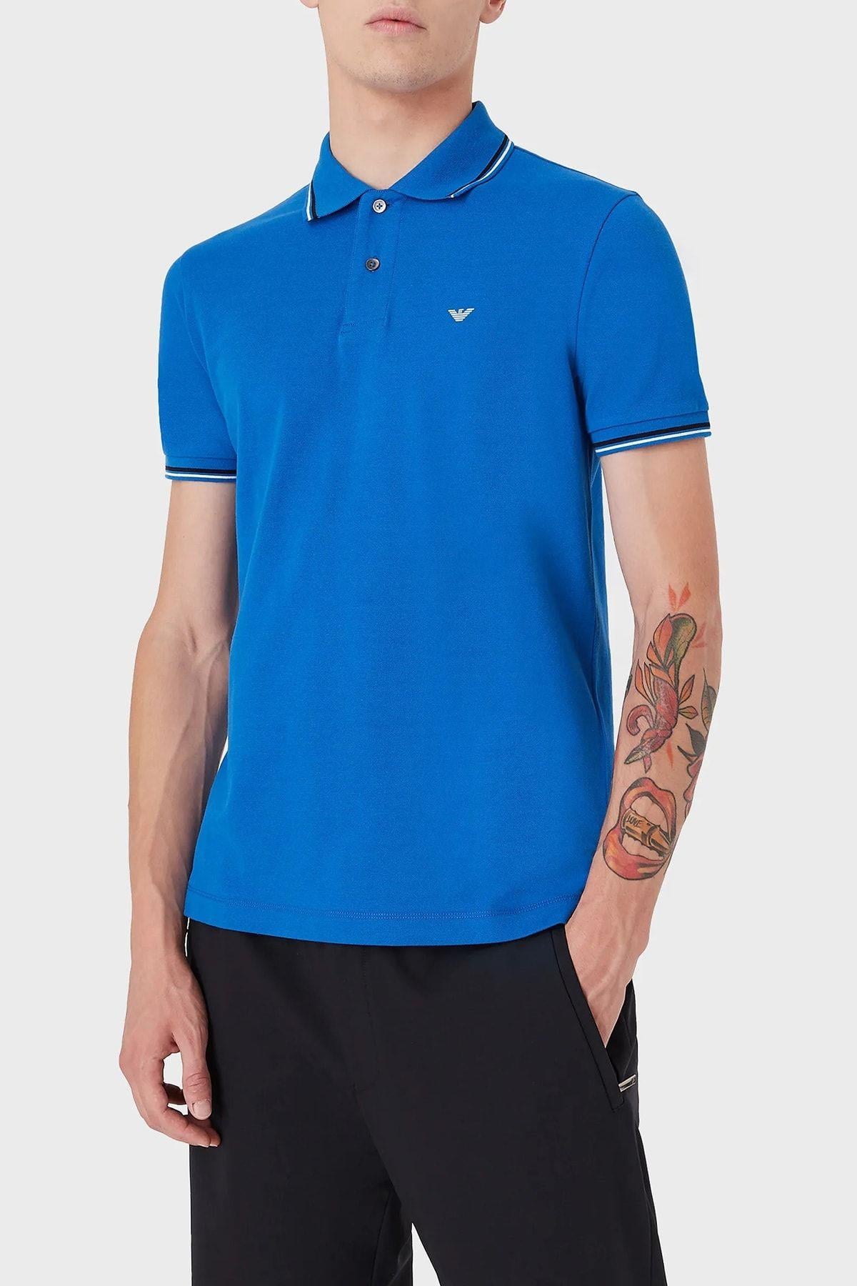 Emporio Armani Emporıo Armani Erkek Pamuklu Polo Yaka Kısa Kollu Günlük Kullanım 0905 Polo Yaka T-Shirt 8N1FB4 1JPTZ-0905