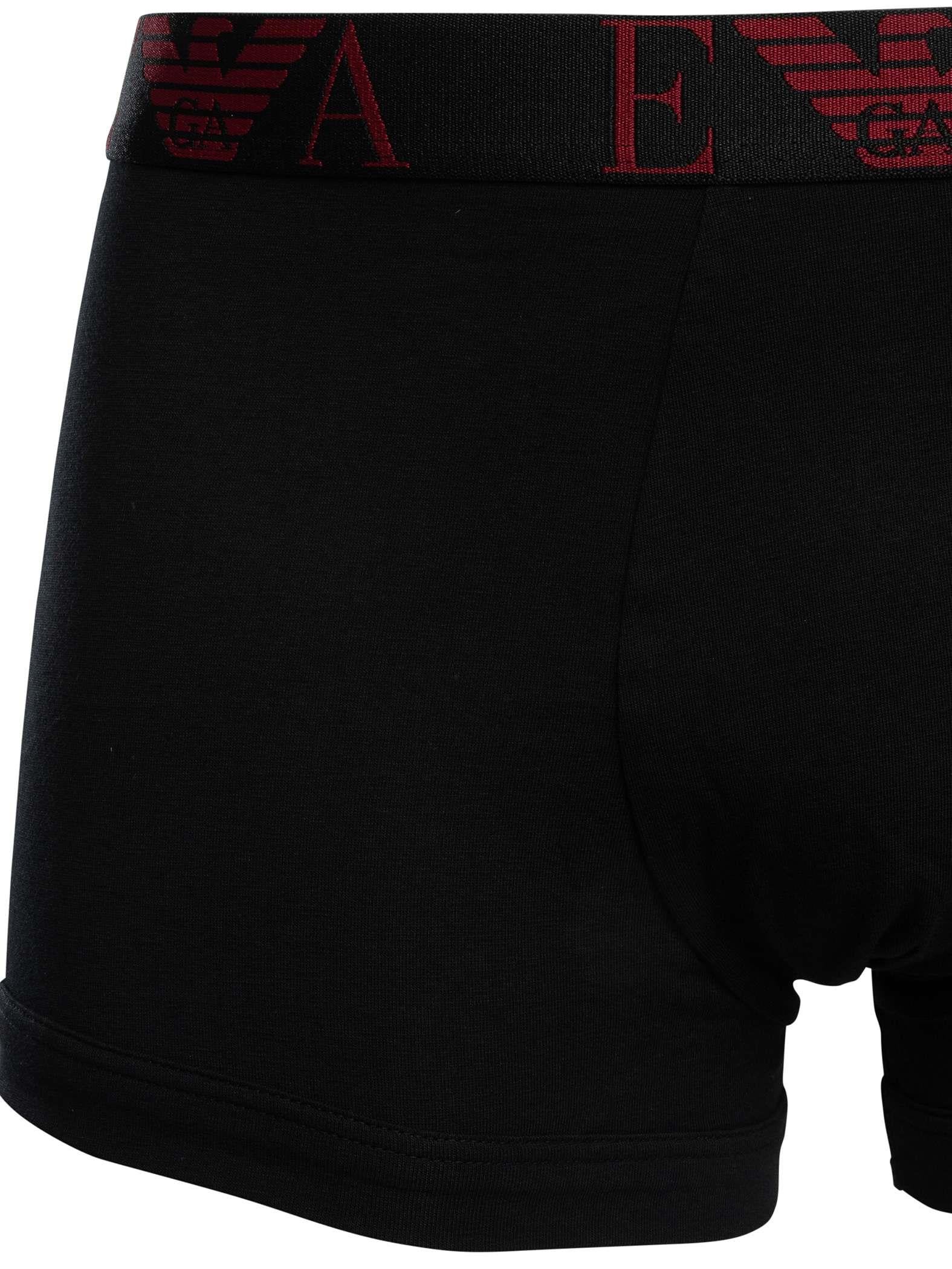 EMPORIO ARMANI Emporıo Armani Erkek Pamuklu Beli Logolu Lastikli 3'lü Siyah Boxer 3'lü EM000259 AF10778-MC406