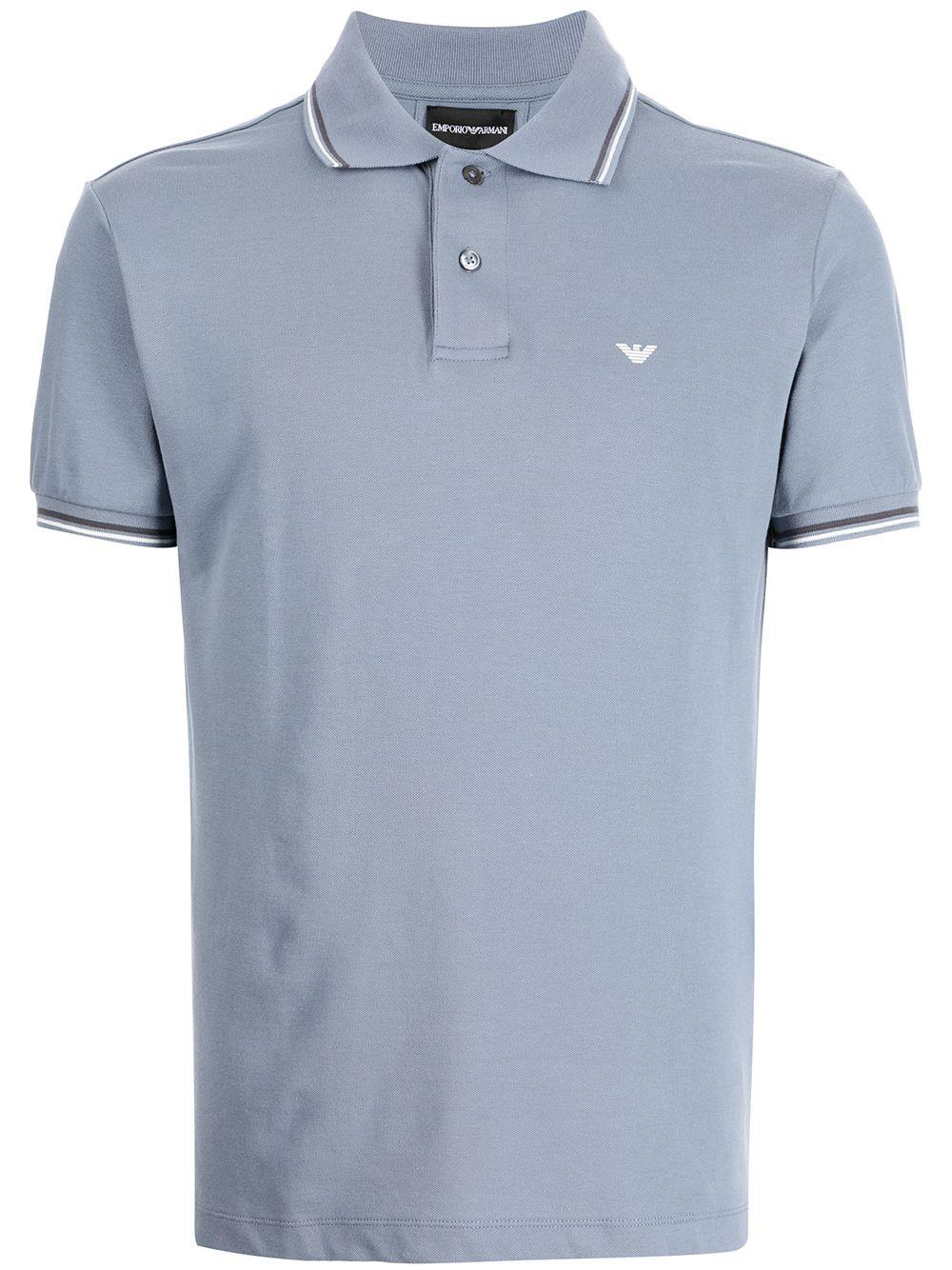 Emporio Armani Emporıo Armani Erkek Pamuklu Polo Yaka Kısa Kollu Günlük Kullanım Mavi1 Polo Yaka T-Shirt 8N1FB4 1JPTZ-0638