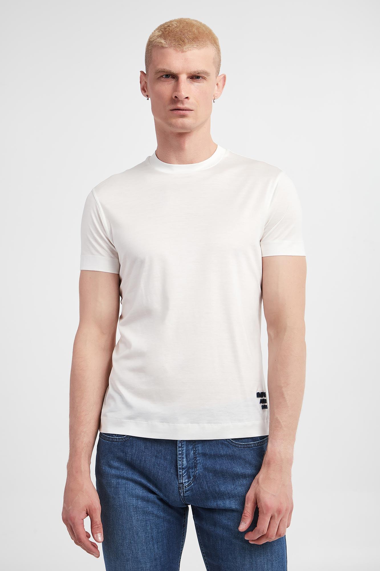 Emporio Armani Emporıo Armani Erkek Pamuklu Jersey Kumaş Marka Logolu Beyaz1 T-Shirt 3R1TBG 1JUVZ-01C4