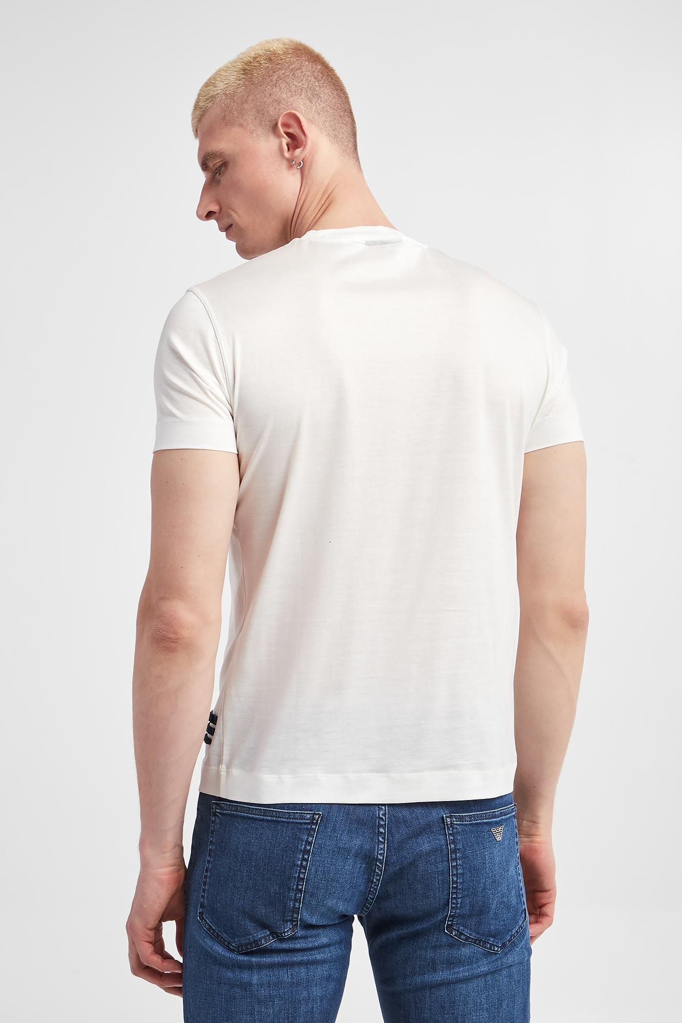 Emporio Armani Emporıo Armani Erkek Pamuklu Jersey Kumaş Marka Logolu Beyaz1 T-Shirt 3R1TBG 1JUVZ-01C4