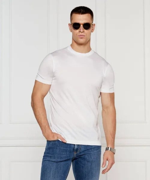 Emporio Armani Emporıo Armani Erkek Pamuklu Jersey Kumaş Marka Logolu Beyaz T-Shirt 8N1TE8 1JUVZ-0100