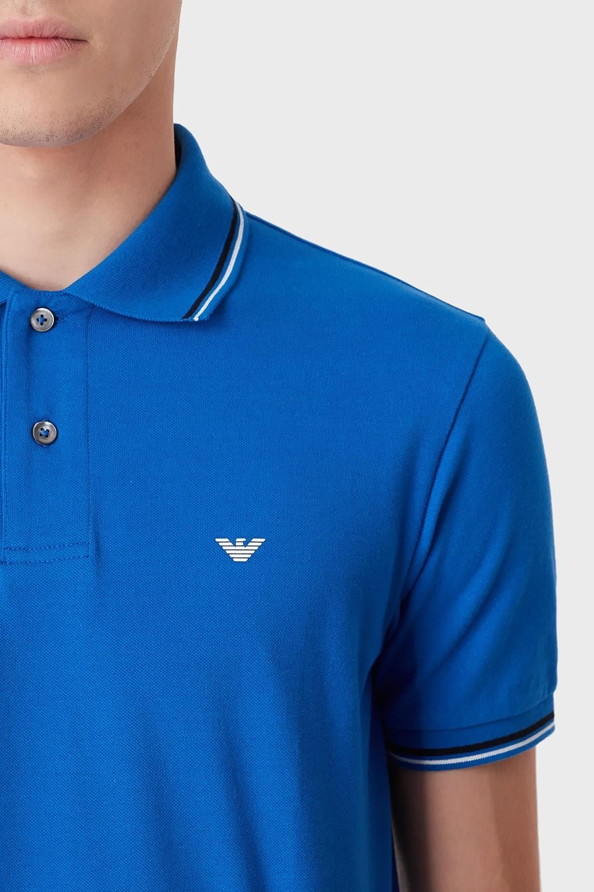 Emporio Armani Emporıo Armani Erkek Pamuklu Polo Yaka Kısa Kollu Günlük Kullanım 0905 Polo Yaka T-Shirt 8N1FB4 1JPTZ-0905