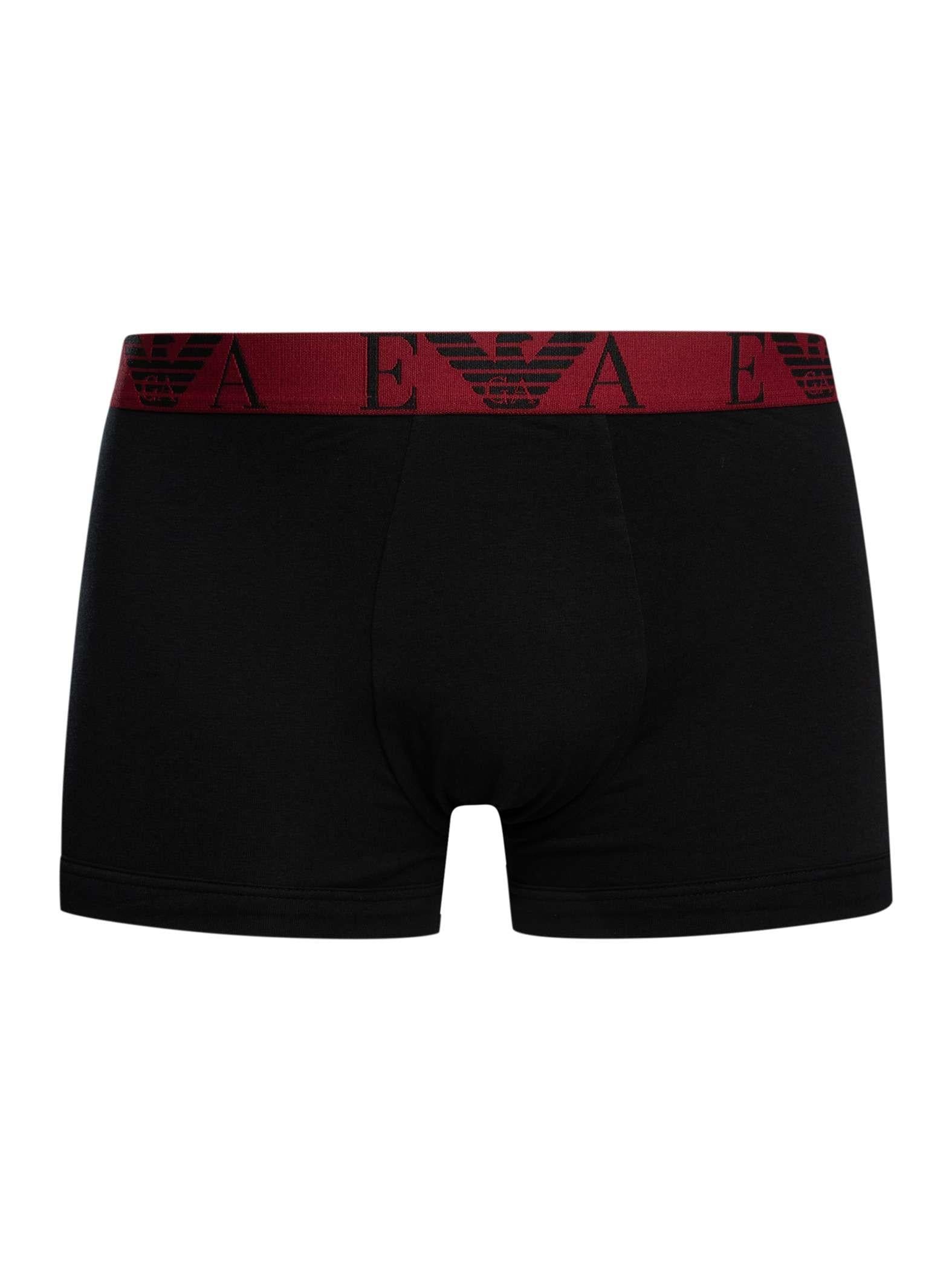 EMPORIO ARMANI Emporıo Armani Erkek Pamuklu Beli Logolu Lastikli 3'lü Siyah Boxer 3'lü EM000259 AF10778-MC406