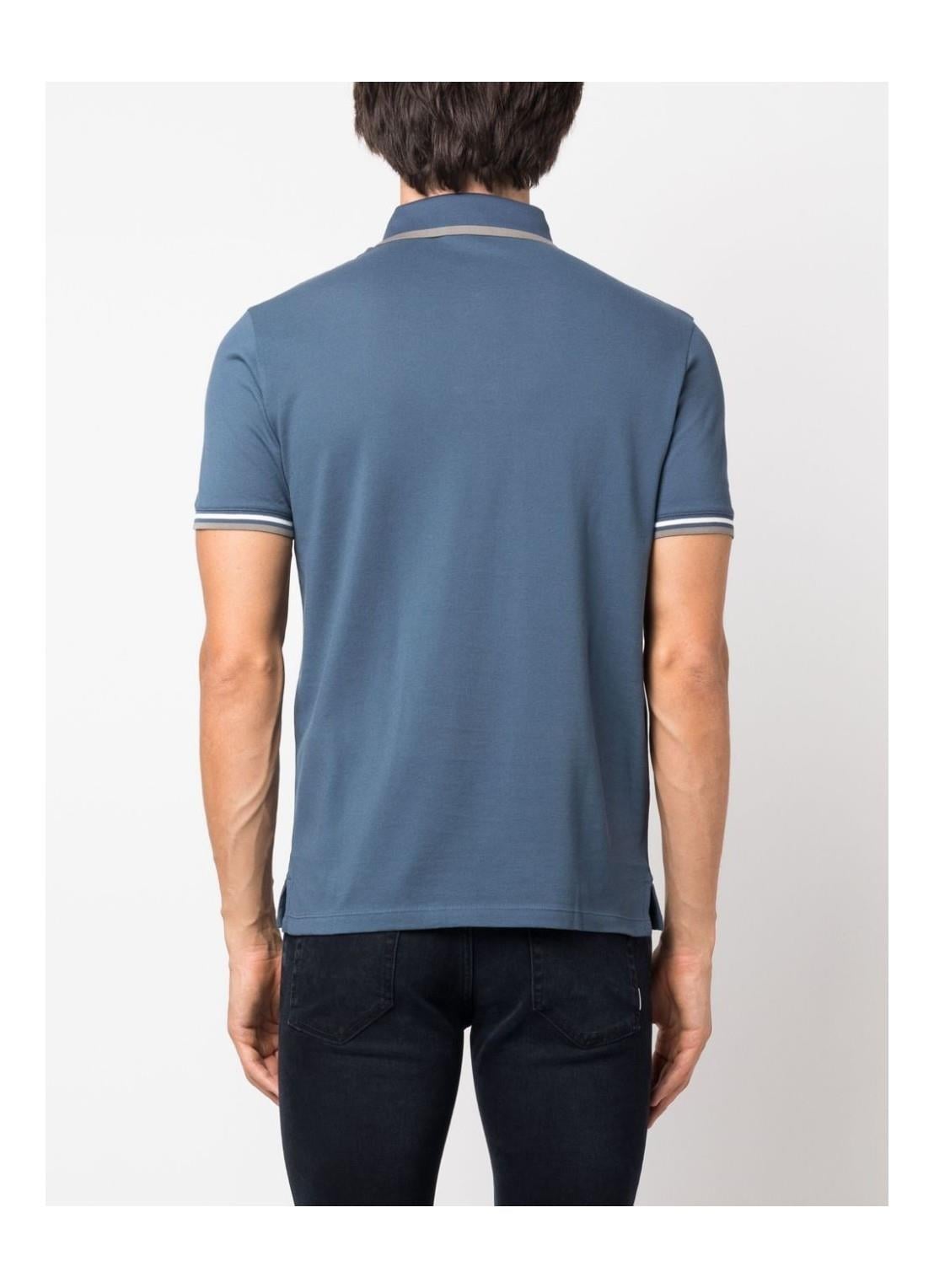 Emporio Armani Emporıo Armani Erkek Pamuklu Kısa Kollu Günlük Mavi Polo Yaka T-Shirt 6R1F82 1JTKZ-09B2