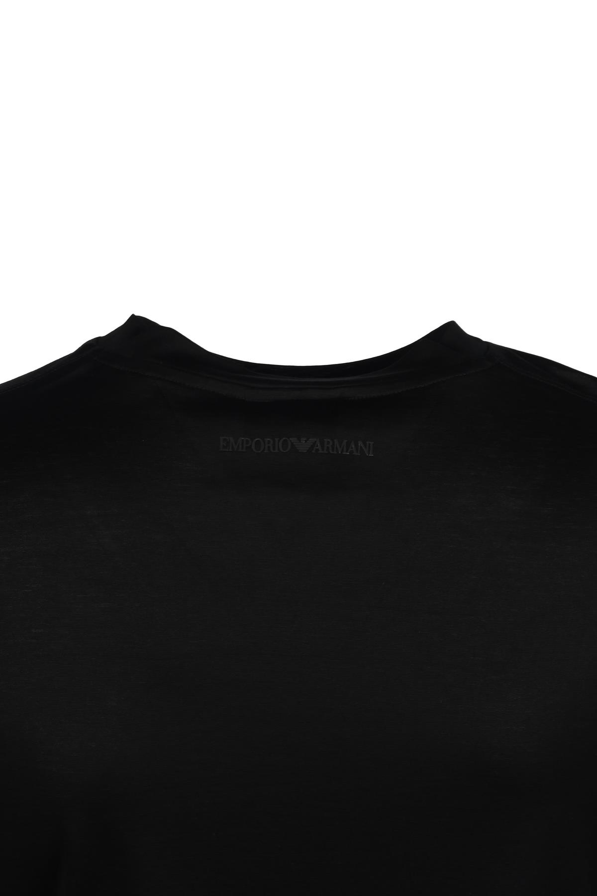 Emporio Armani Emporıo Armani Erkek Pamuklu Kısa Kollu Yuvarlak Yaka Siyah T-Shirt 6R1TB3 1JUVZ-0999