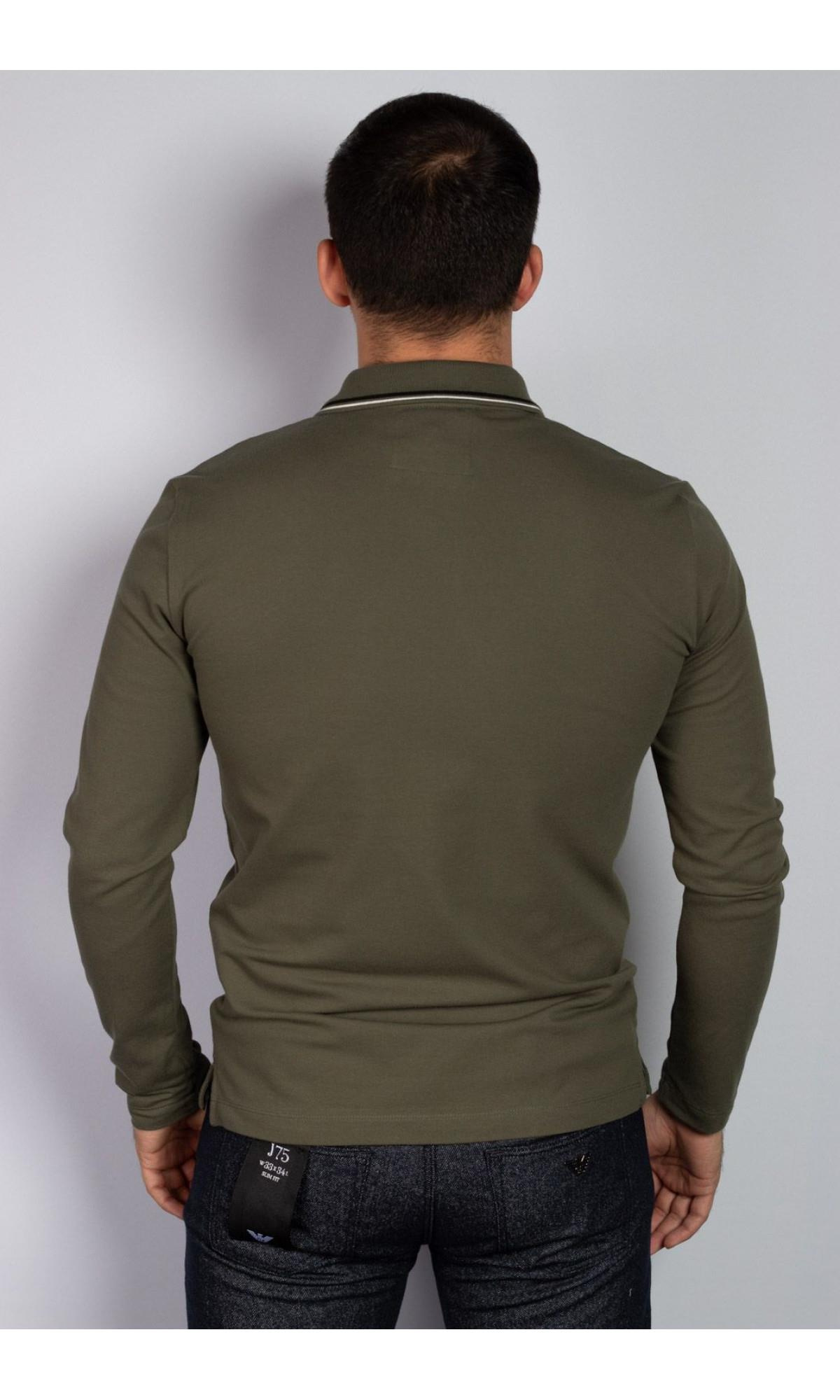 Emporio Armani Emporıo Armani Erkek Polo Yaka Uzun Kollu Pamuklu Rahat Kesim Yeşil Polo Yaka T-Shirt 8N1FB5 1JPTZ-0645