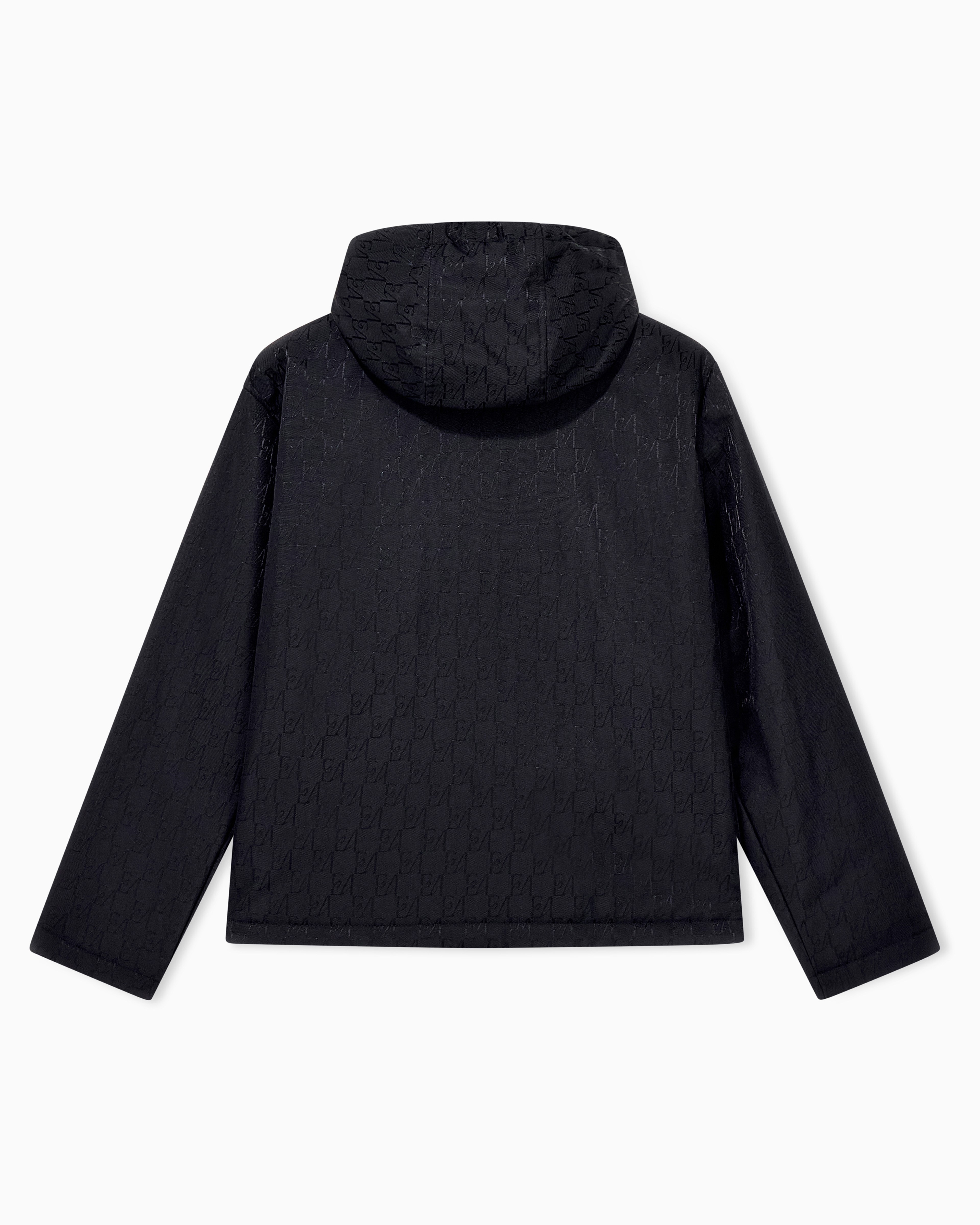 Emporio Armani Emporıo Armani Erkek Rahat Kalıp Kabartma Desenli Uzun Kollu Siyah Ceket EM006736 AF29202-FC368