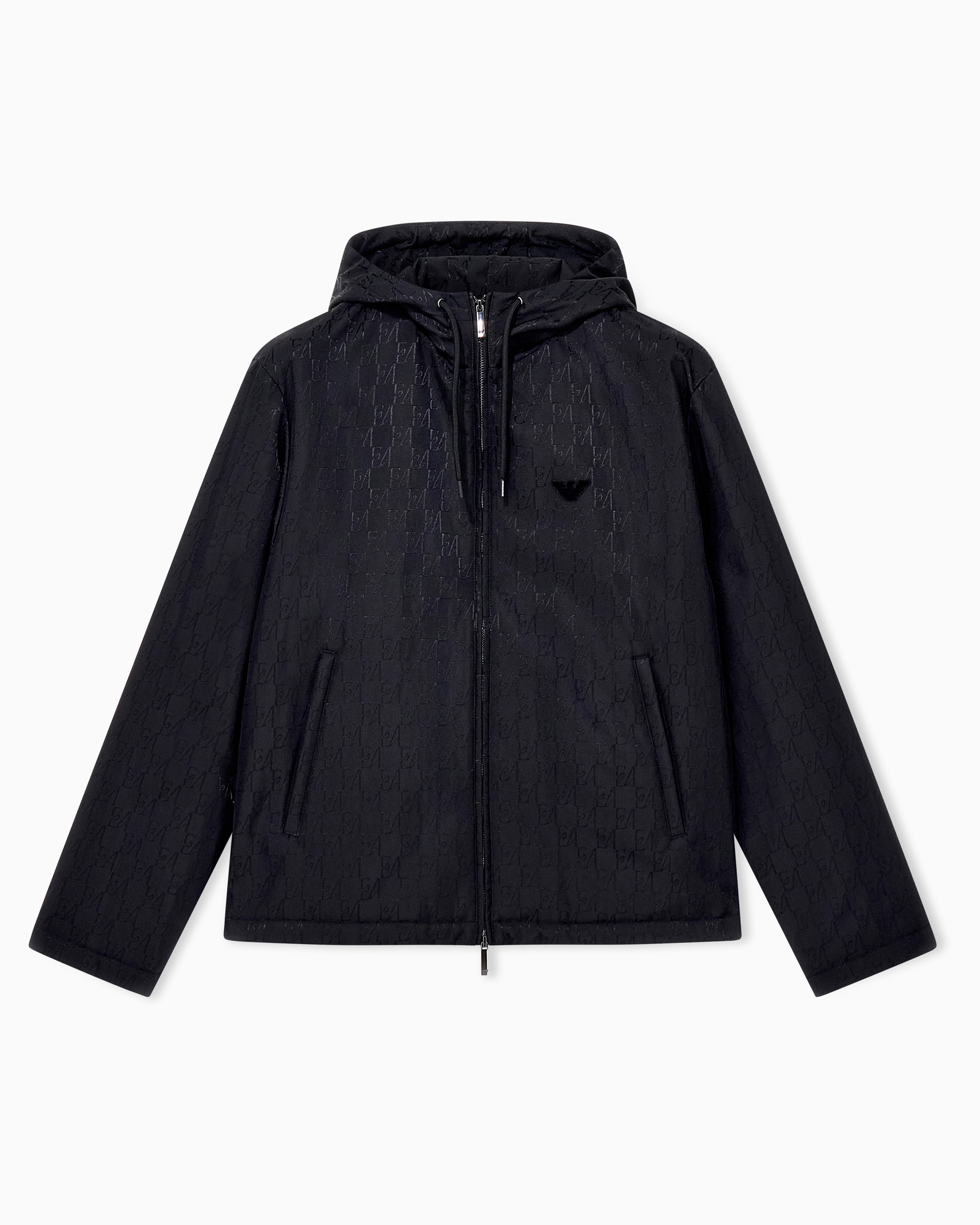 Emporio Armani Emporıo Armani Erkek Rahat Kalıp Kabartma Desenli Uzun Kollu Siyah Ceket EM006736 AF29202-FC368