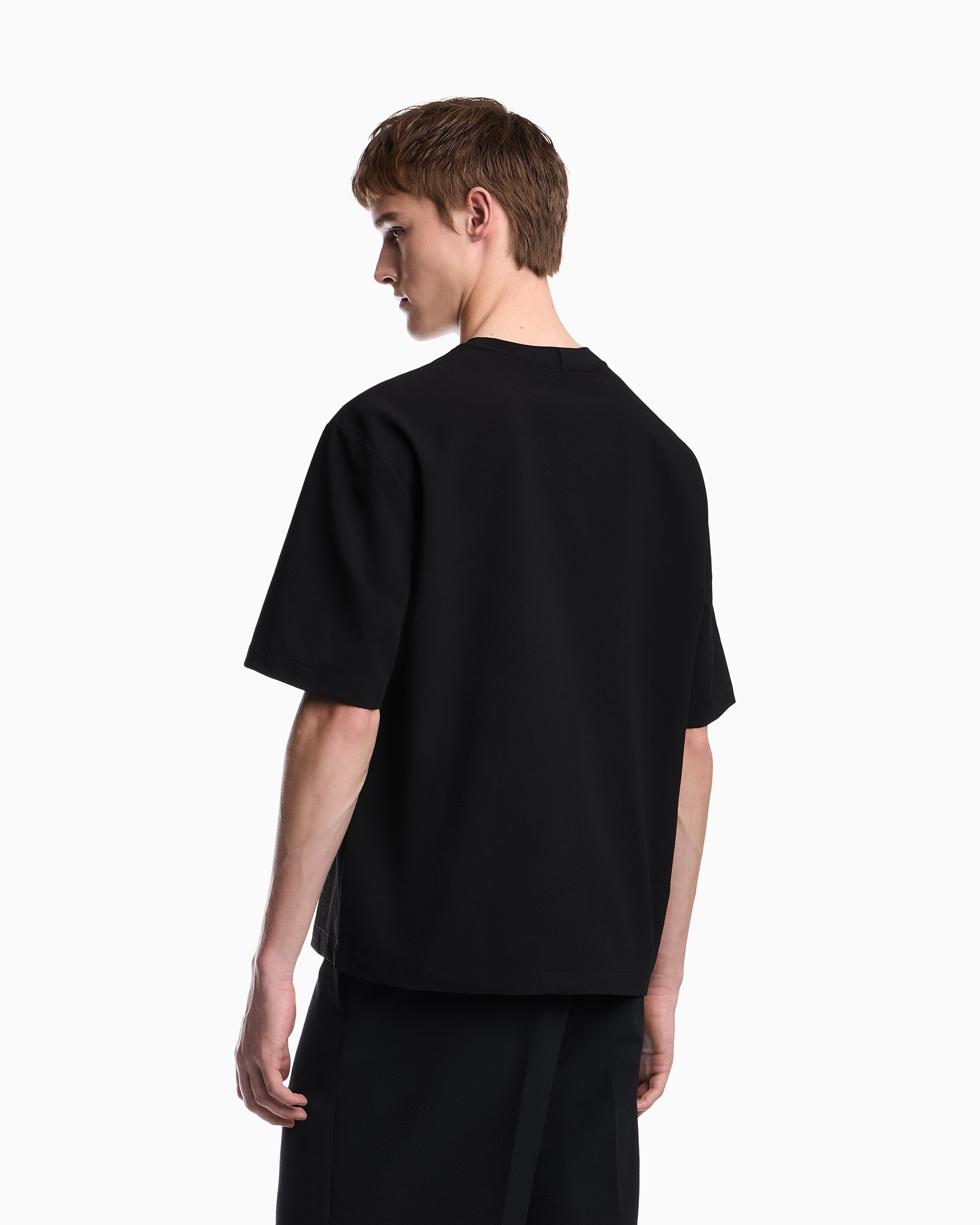 Emporio Armani Emporıo Armani Erkek Rahat Kesim Yuvarlak Yakalı Kısa Kollu Siyah T-Shirt EM006847 AF28011-UC001