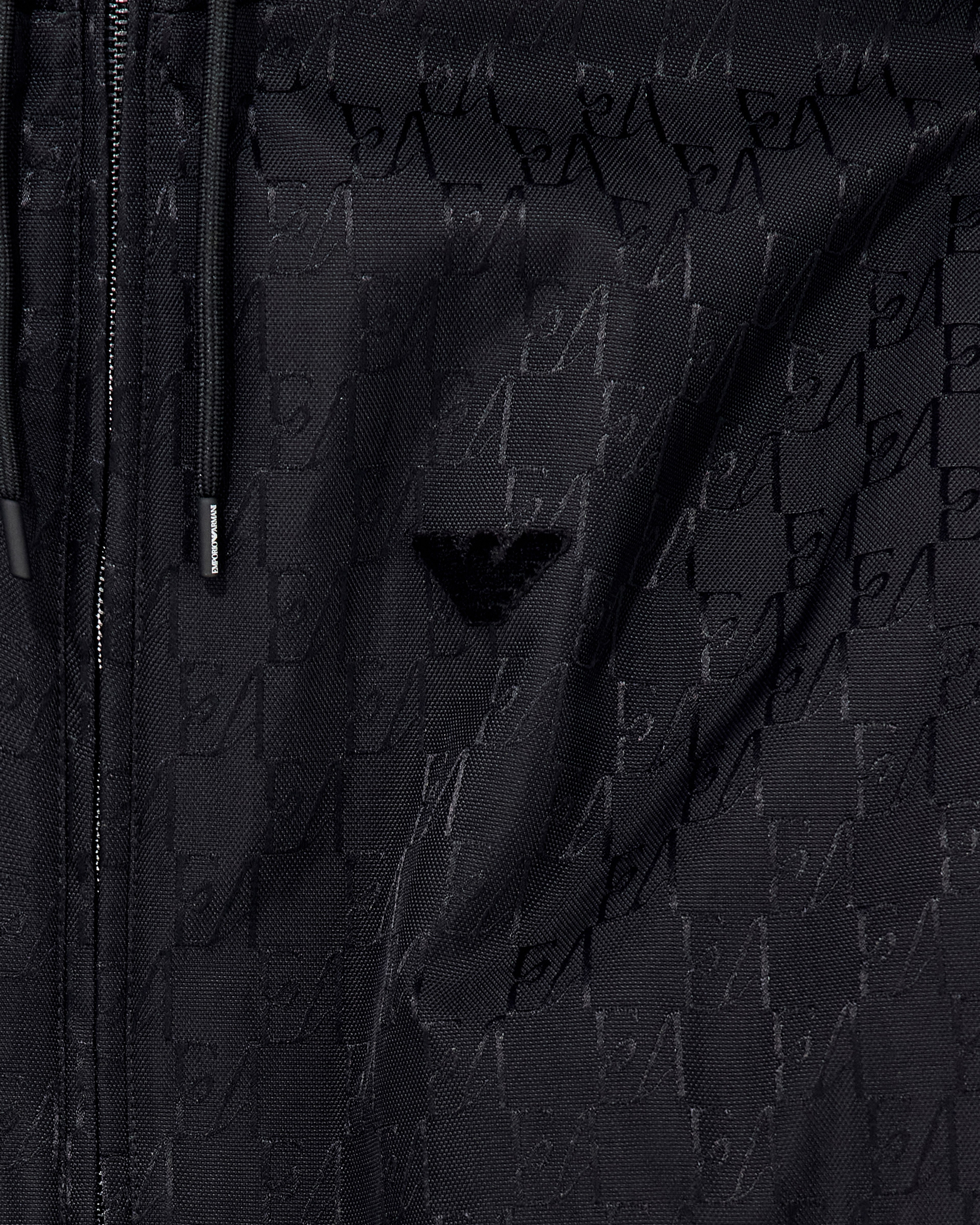 Emporio Armani Emporıo Armani Erkek Rahat Kalıp Kabartma Desenli Uzun Kollu Siyah Ceket EM006736 AF29202-FC368