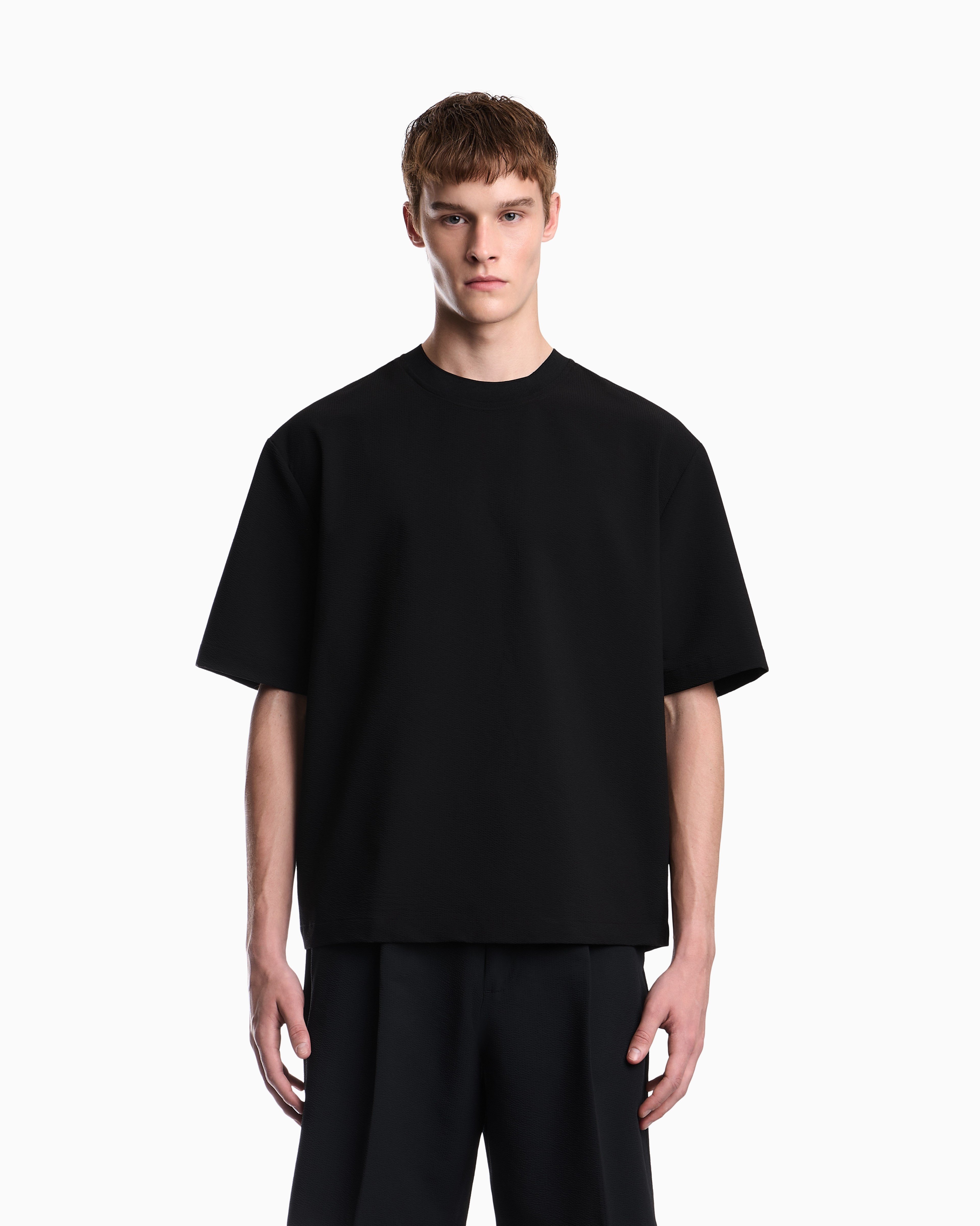 Emporio Armani Emporıo Armani Erkek Rahat Kesim Yuvarlak Yakalı Kısa Kollu Siyah T-Shirt EM006847 AF28011-UC001
