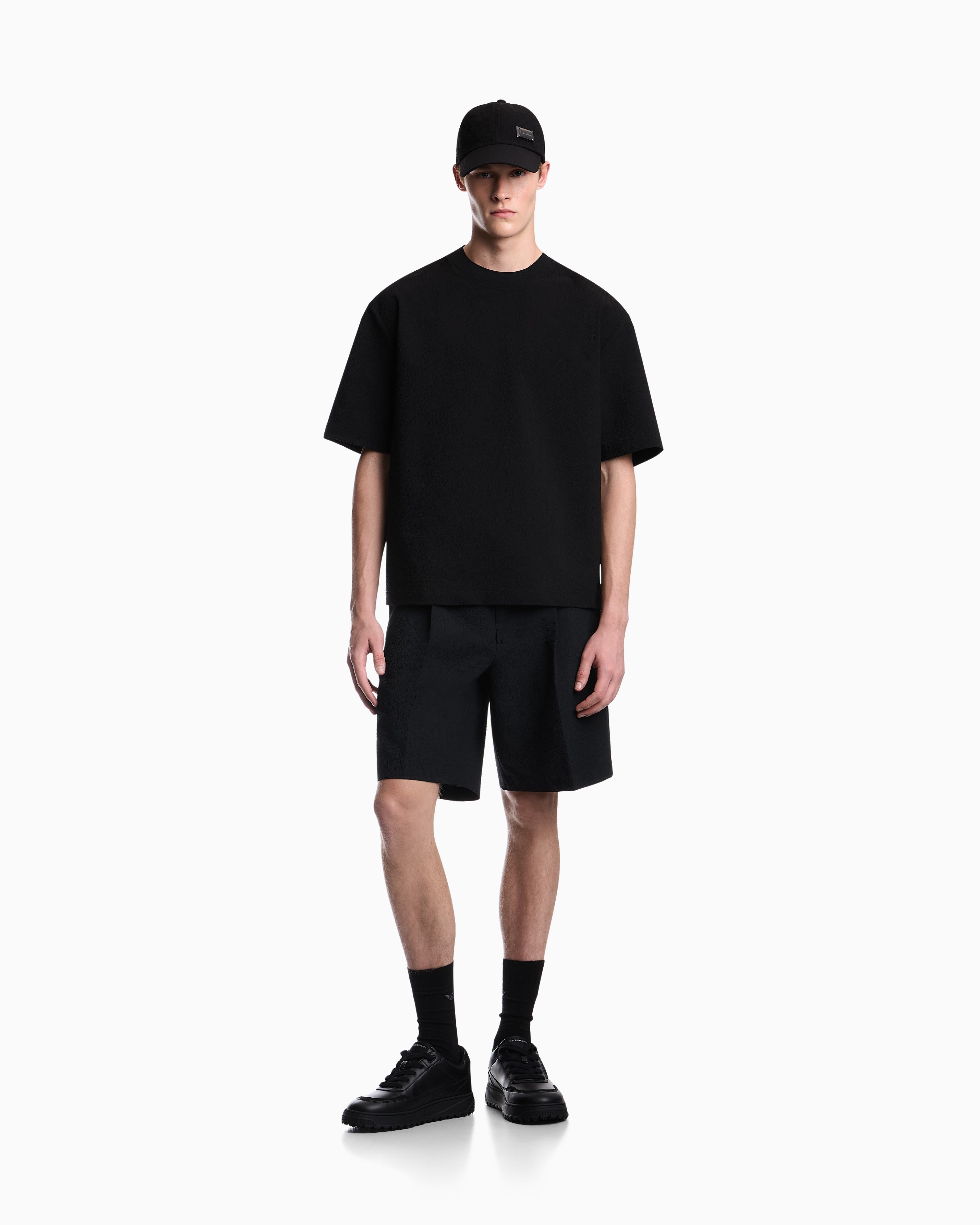 Emporio Armani Emporıo Armani Erkek Rahat Kesim Yuvarlak Yakalı Kısa Kollu Siyah T-Shirt EM006847 AF28011-UC001