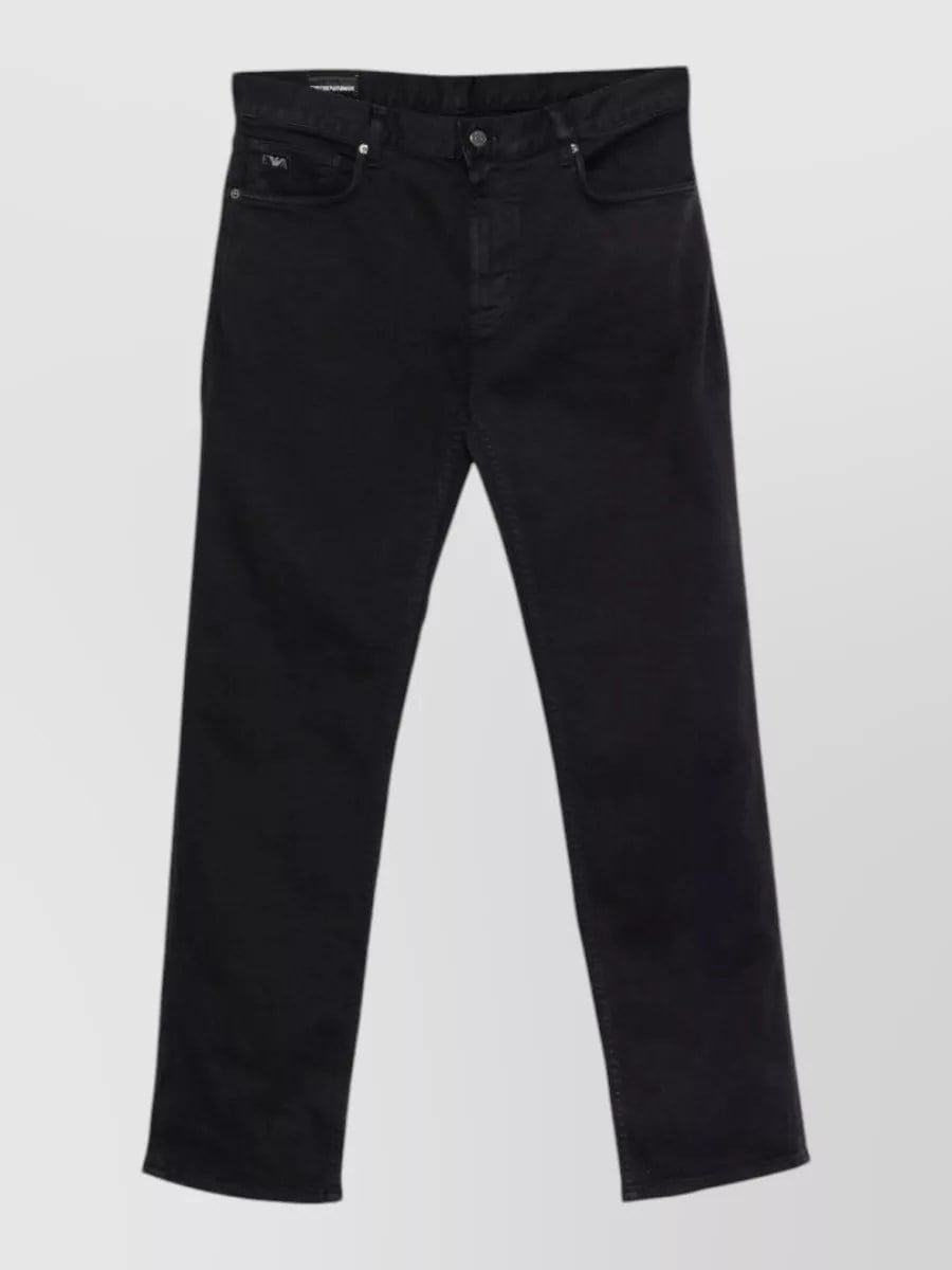 Emporio Armani Emporıo Armani Erkek Regular Fit Normal Bel Düz Paça Pamuklu Denim Lacivert Pantolon EM000763 AF24540-UB118