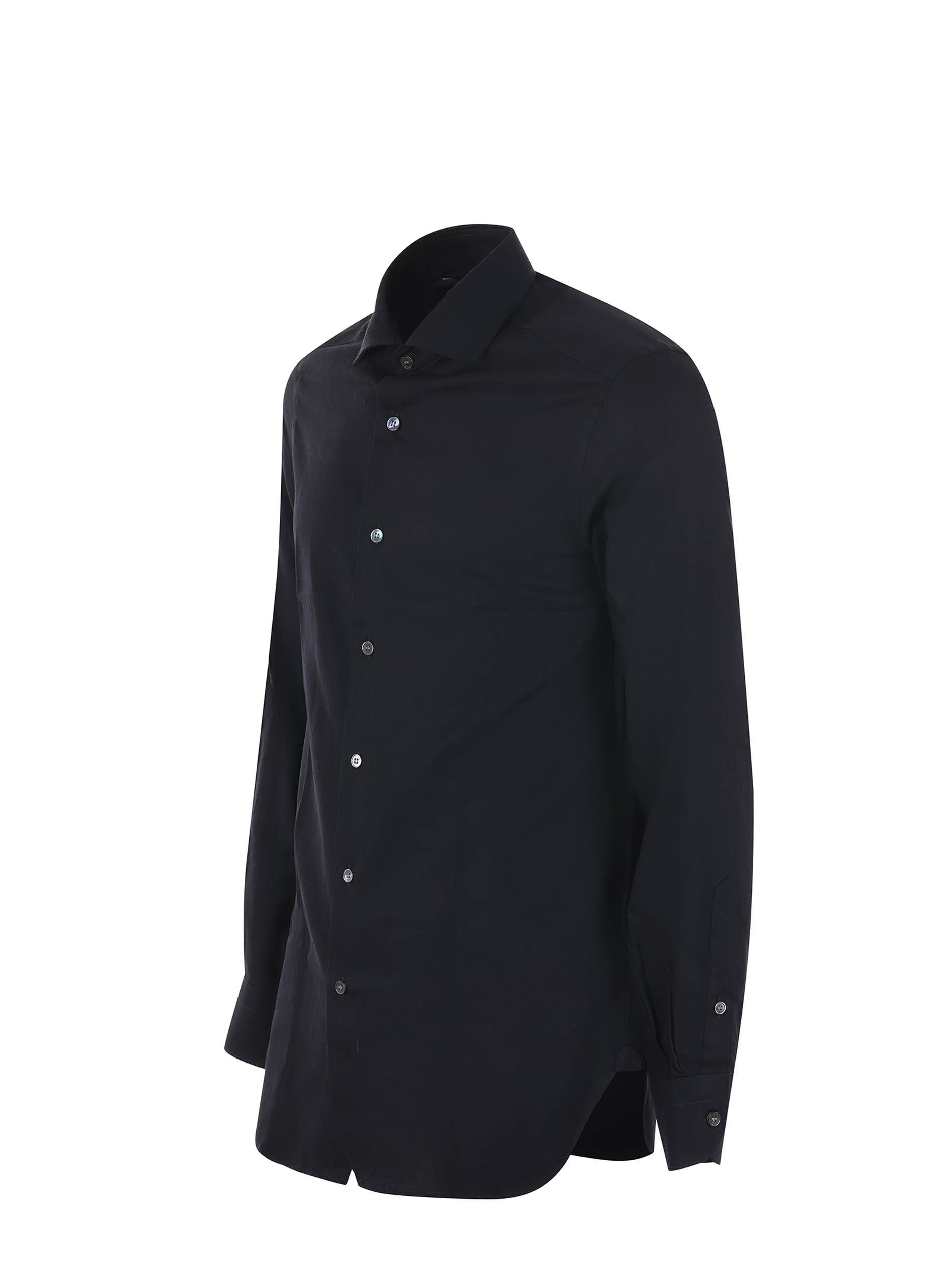 Emporio Armani Emporıo Armani Erkek Relaxed Fit Pamuklu Düğmeli Siyah Gömlek 3L1C86 1N7MZ-0988