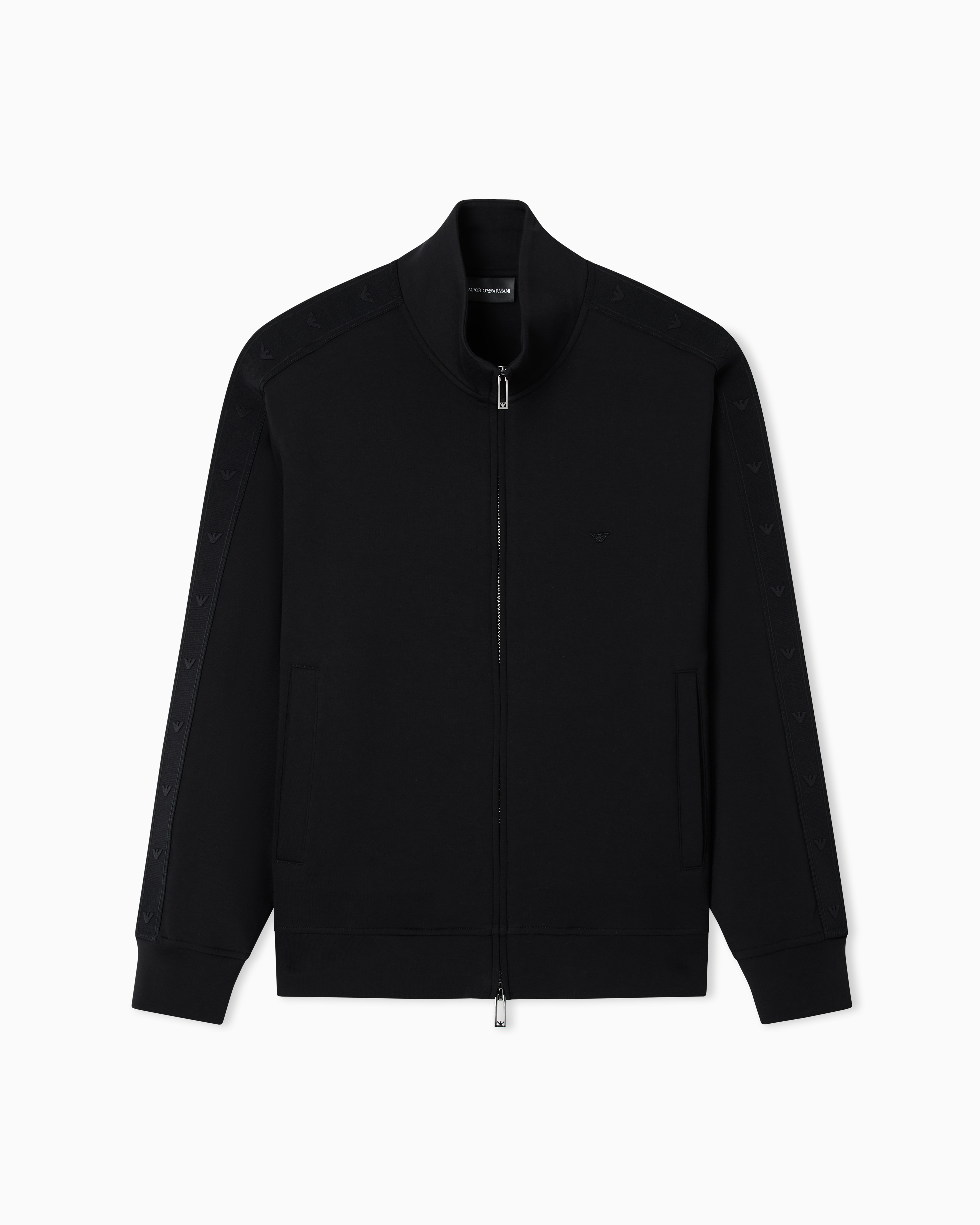 Emporio Armani Emporıo Armani Erkek Regular Fit Dik Yaka Uzun Kollu Siyah Sweatshirt EM005222 AF10013-UC001