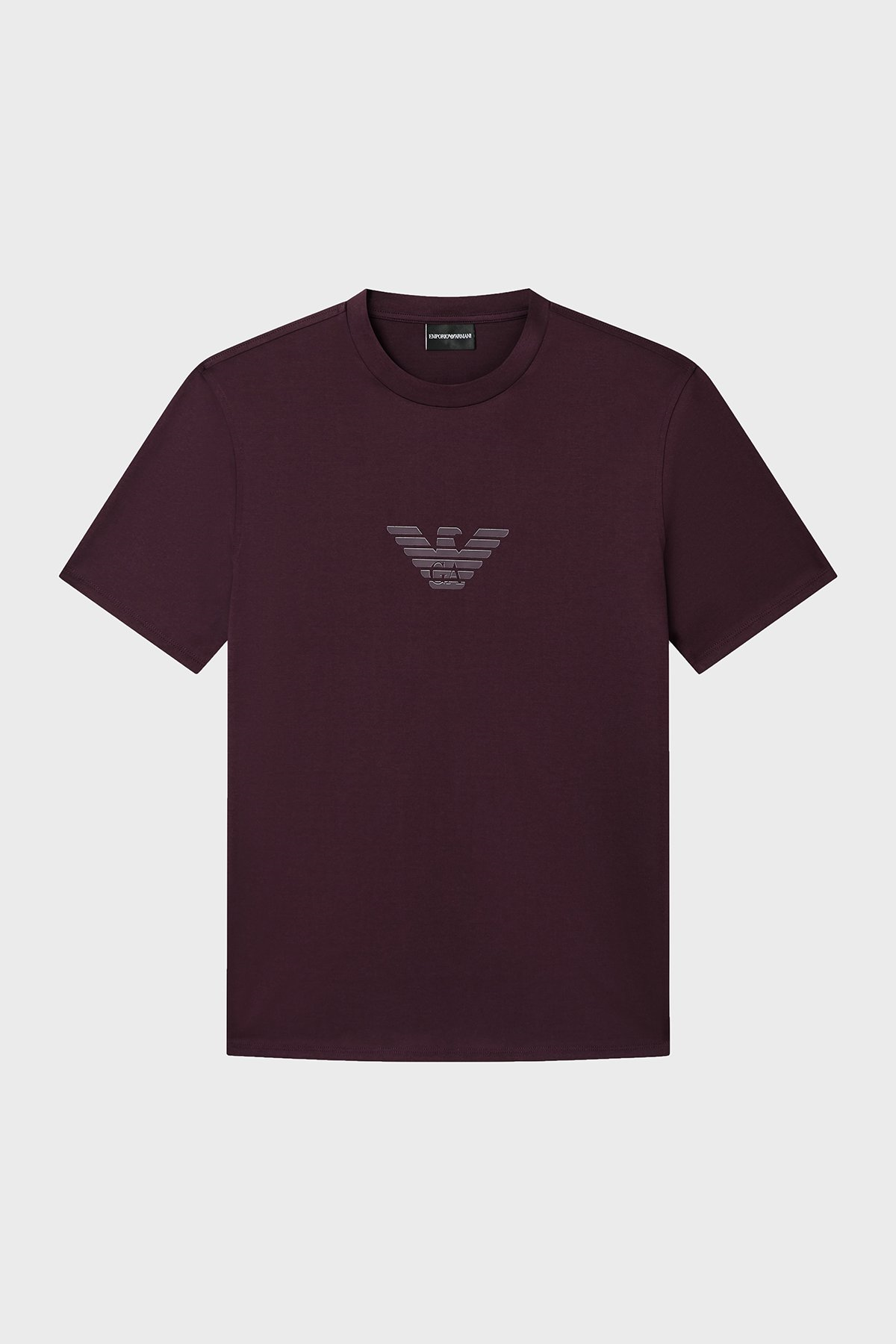 Emporio Armani Emporıo Armani Erkek Regular Fit Logo Detaylı Pamuklu Kısa Kollu Mor T-Shirt EM004583 AF13669-MA116