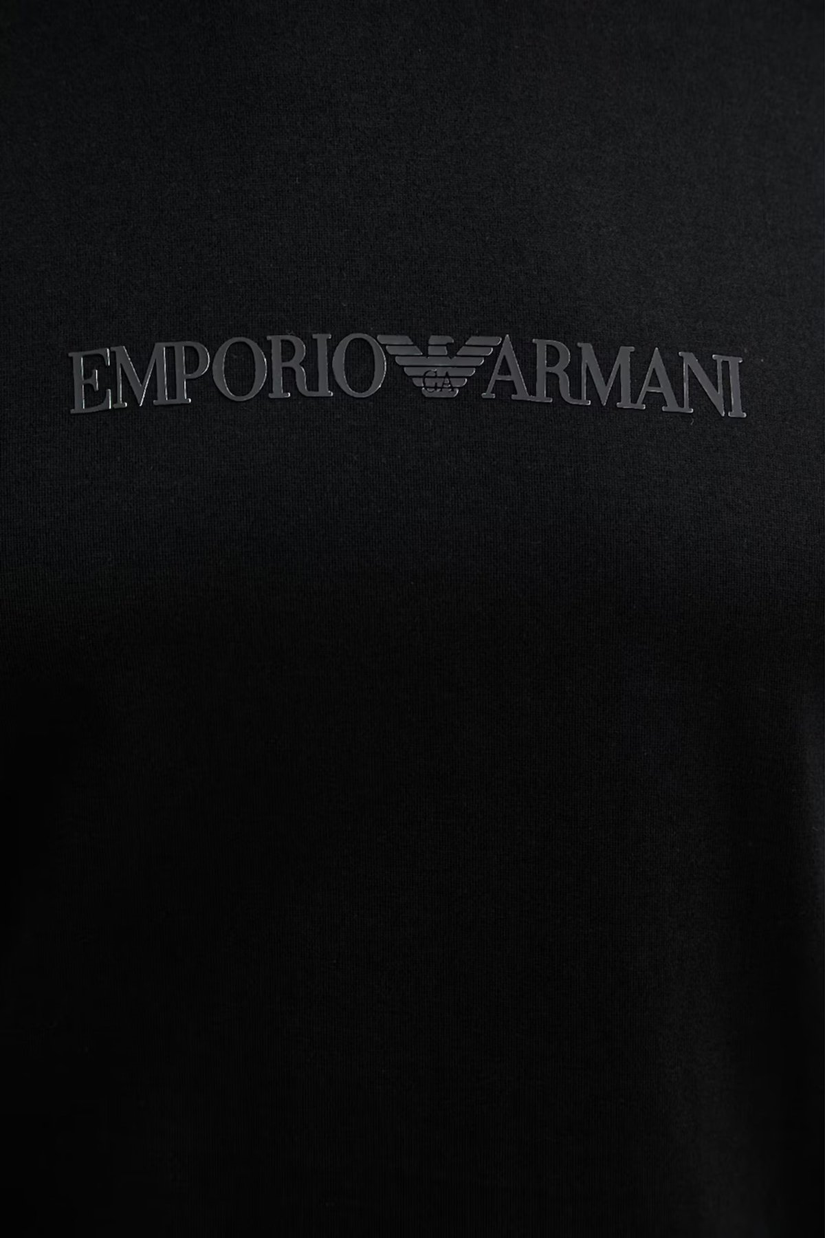 Emporio Armani Emporıo Armani Erkek Regular Fit Logo Detaylı Pamuklu Kısa Kollu Siyah T-Shirt EM004583 AF13669-MC540