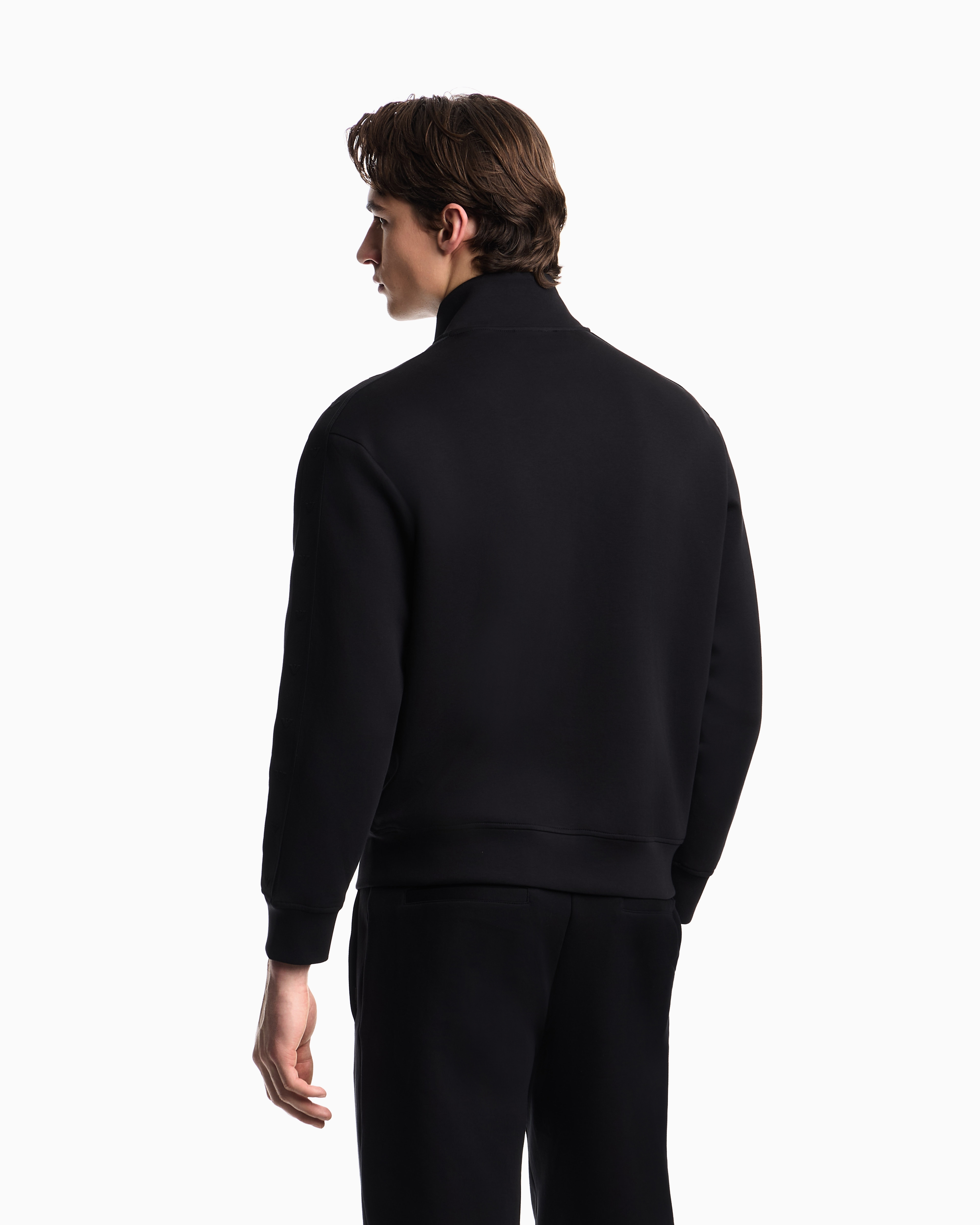 Emporio Armani Emporıo Armani Erkek Regular Fit Dik Yaka Uzun Kollu Siyah Sweatshirt EM005222 AF10013-UC001