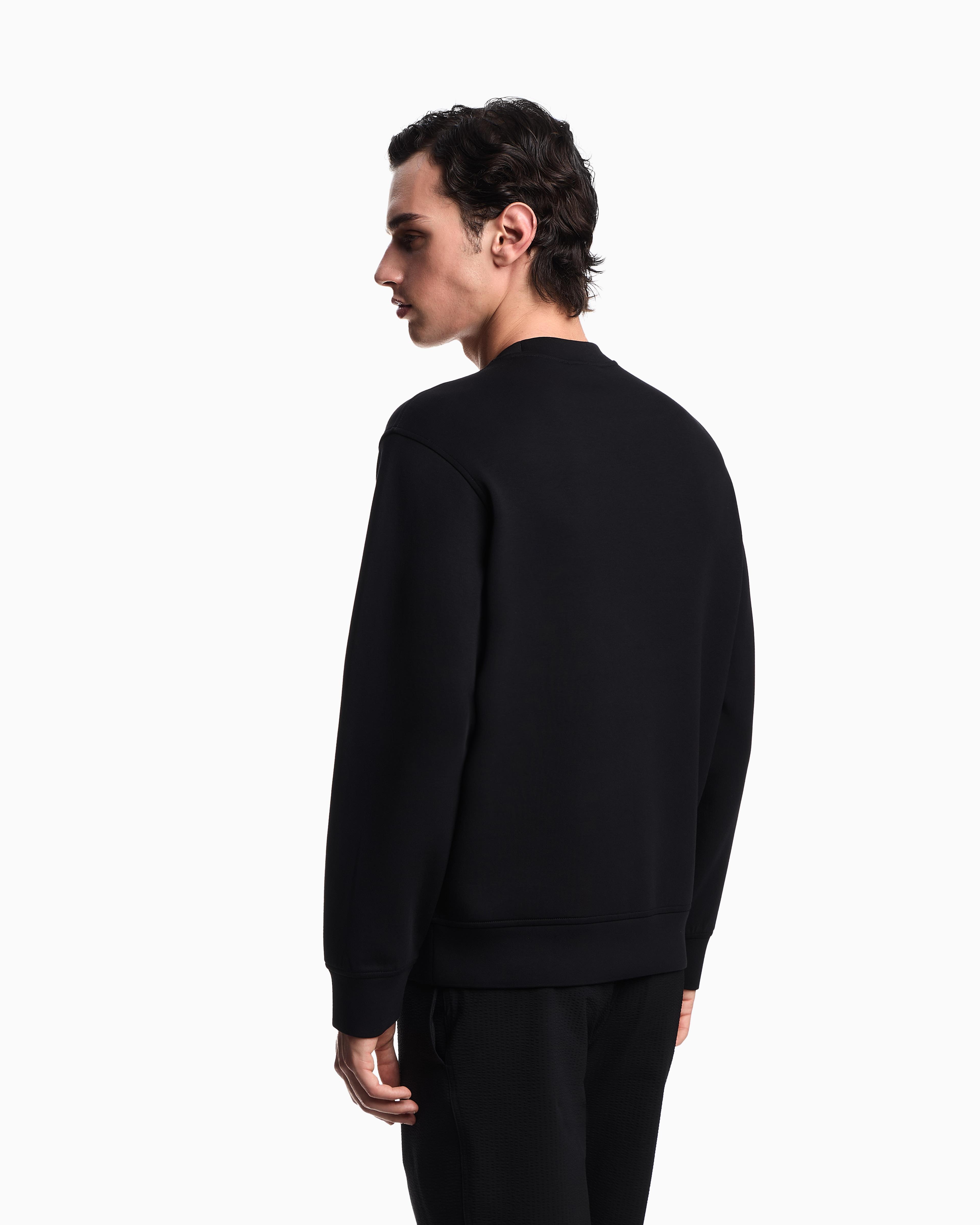 Emporio Armani Emporıo Armani Erkek Regular Fit Yuvarlak Yakalı Cep Detaylı Uzun Kollu Siyah Sweatshirt EM002925 AF10013-UC001