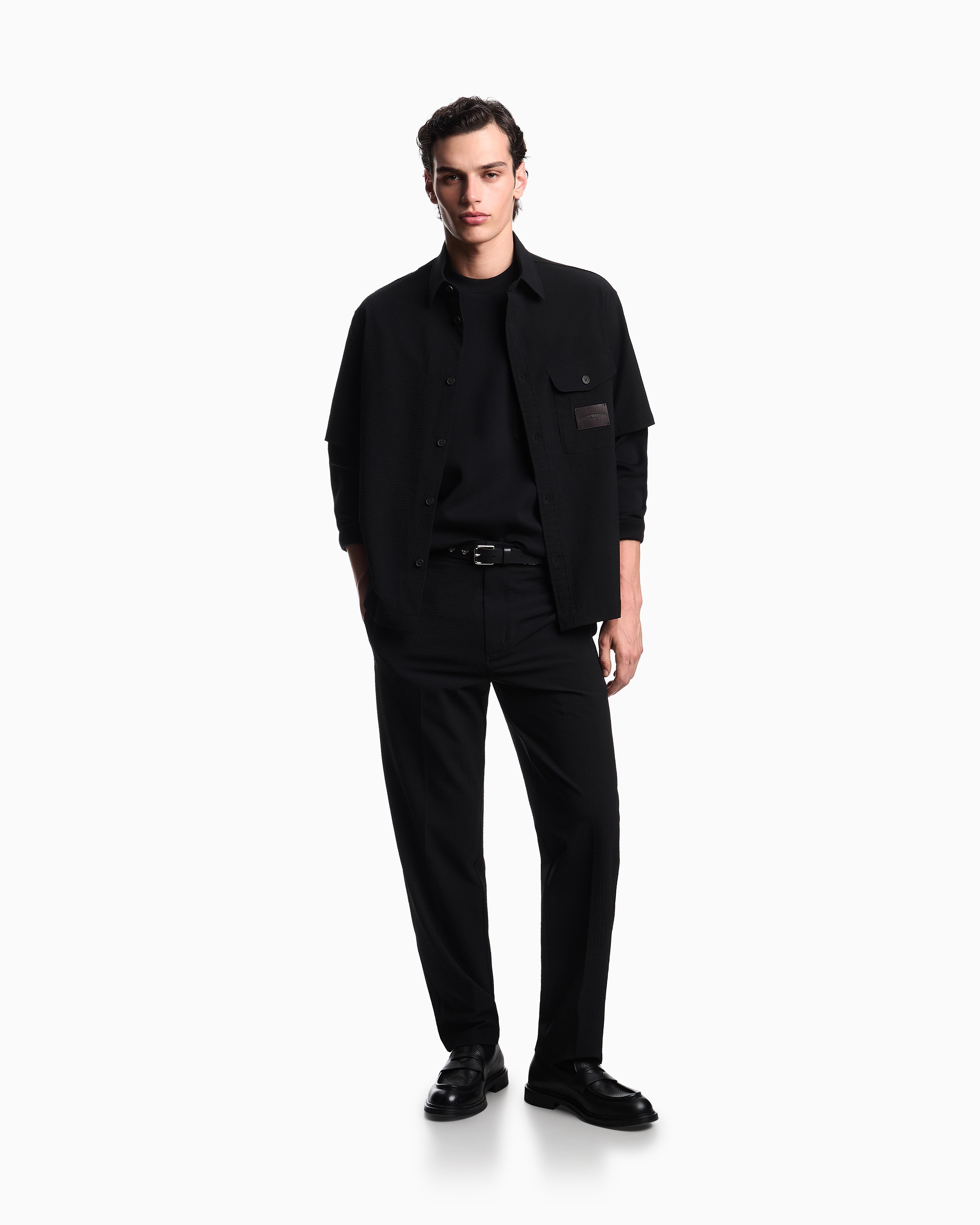 Emporio Armani Emporıo Armani Erkek Regular Fit Yuvarlak Yakalı Cep Detaylı Uzun Kollu Siyah Sweatshirt EM002925 AF10013-UC001