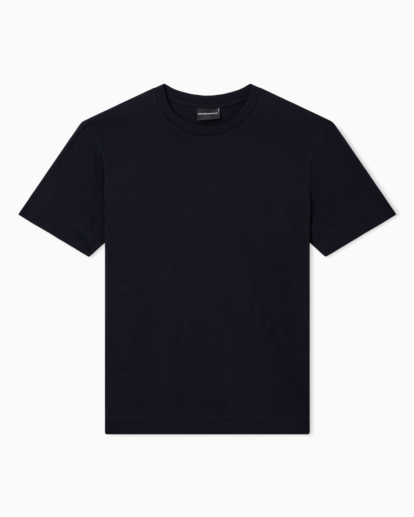 Emporio Armani Emporıo Armani Erkek Regular Fit Mikro Kartal Desenli Yuvarlak Yakalı Kısa Kollu Lacivert T-Shirt EM004522 AF10762-FB469