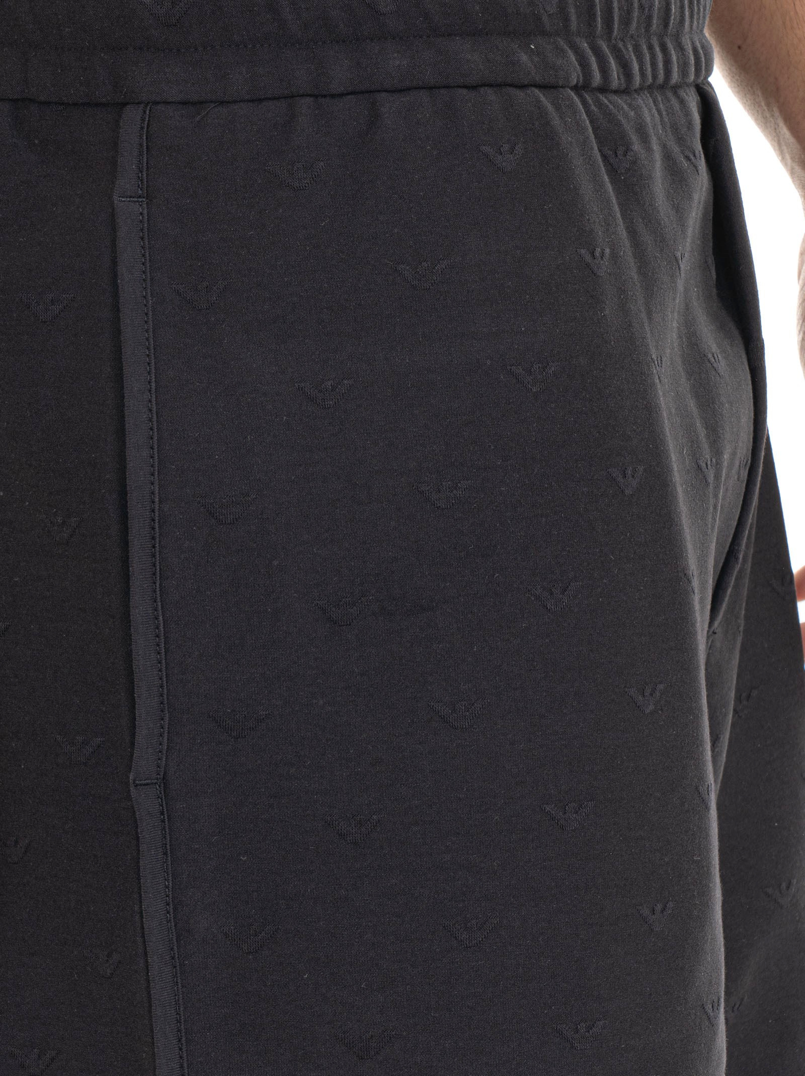 Emporio Armani Emporıo Armani Erkek Regular Fit Pamuklu Mikro Kartal Desenli Beli Lastikli Lacivert Şort EM004865 AF13700-FB469