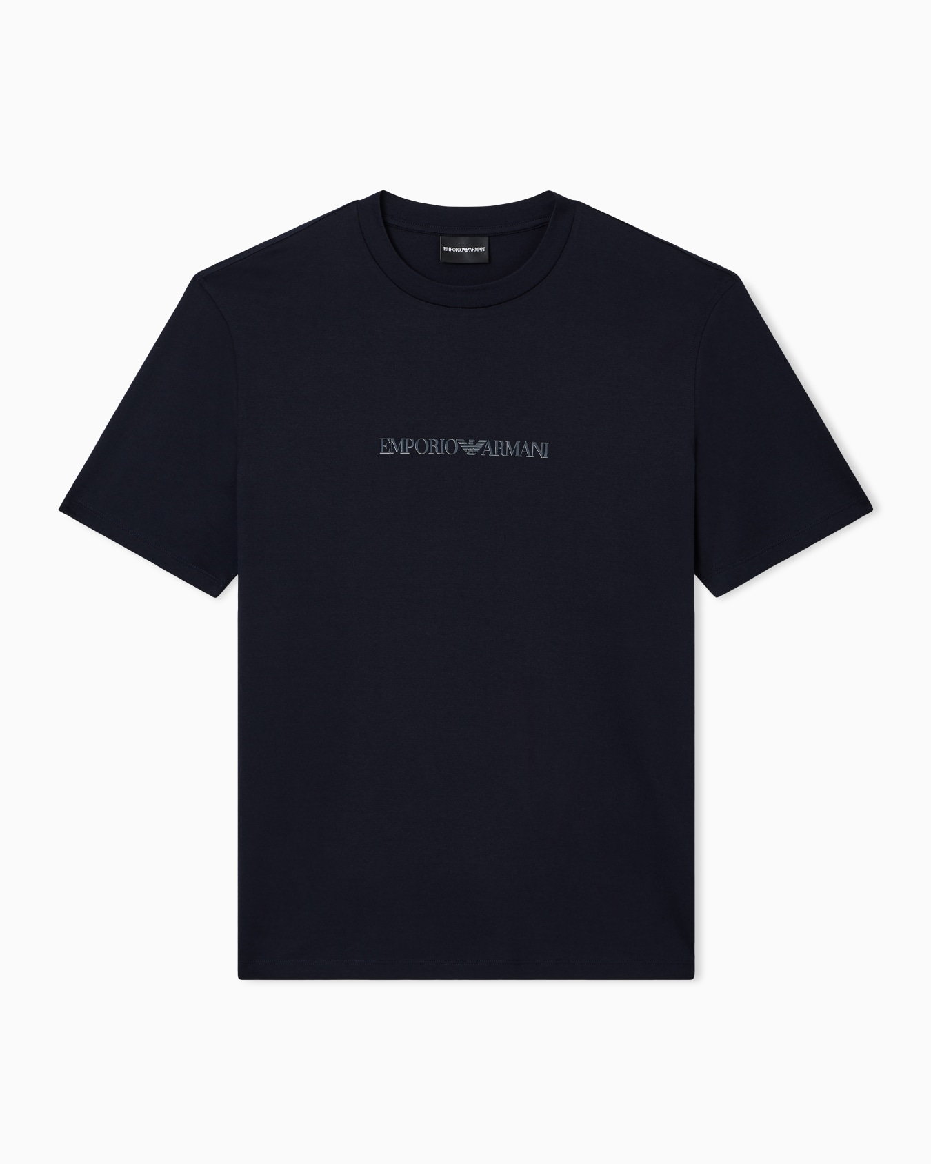Emporio Armani Emporıo Armani Erkek Regular Fit Logo Detaylı Pamuklu Kısa Kollu Lacivert T-Shirt EM004583 AF13669-MB563