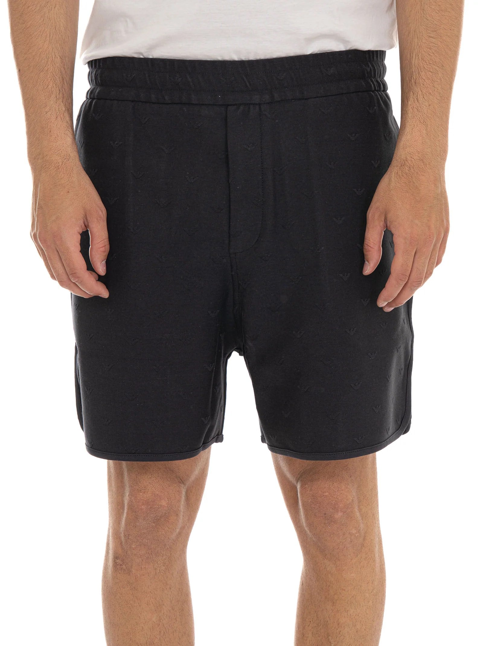 Emporio Armani Emporıo Armani Erkek Regular Fit Pamuklu Mikro Kartal Desenli Beli Lastikli Lacivert Şort EM004865 AF13700-FB469