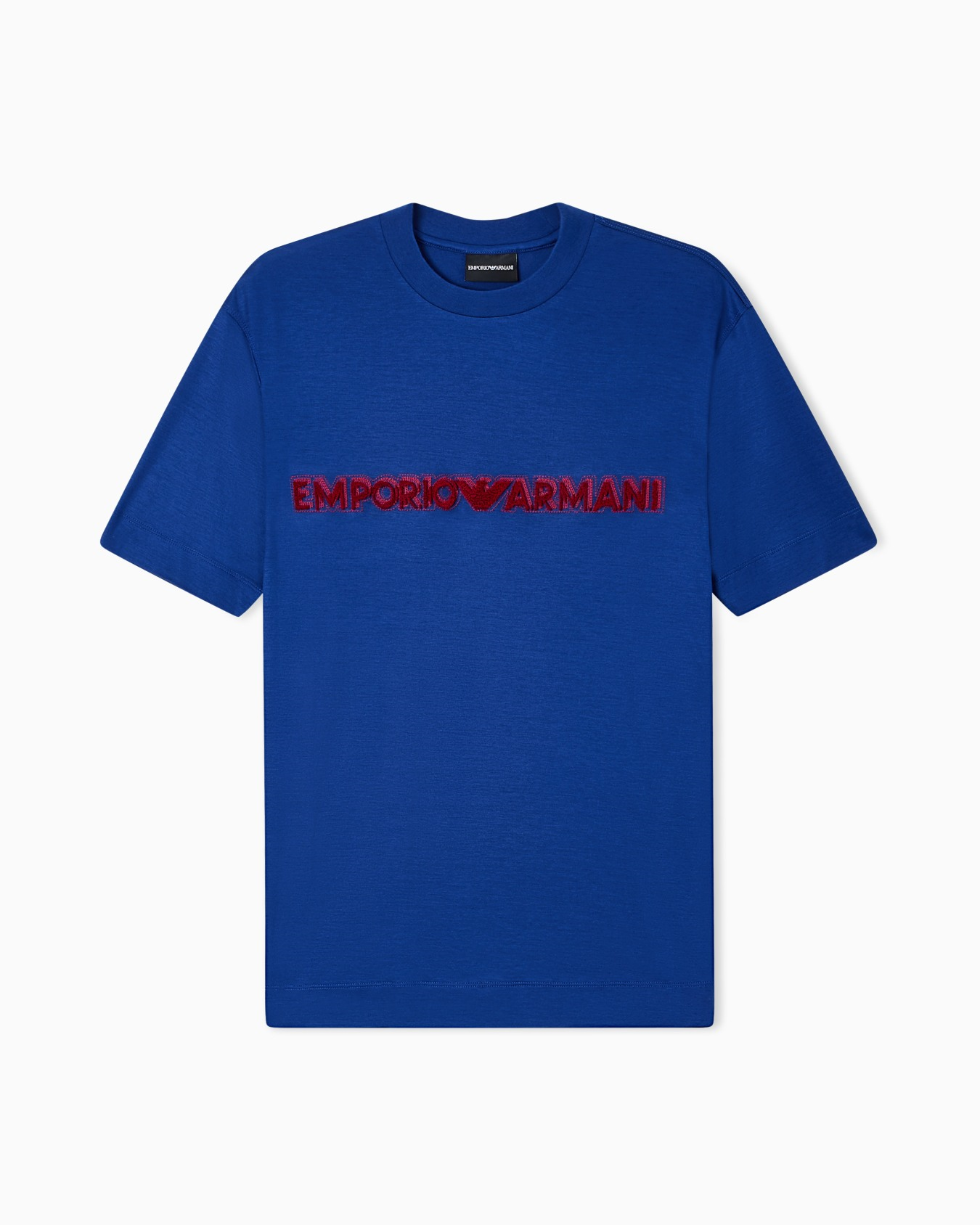 Emporio Armani Emporıo Armani Erkek Regular Fit Yumuşak Dokulu Kabartmalı Pamuklu Yuvarlak Yakalı Kısa Kollu Lacivert T-Shirt EM004520 AF13747-UB093