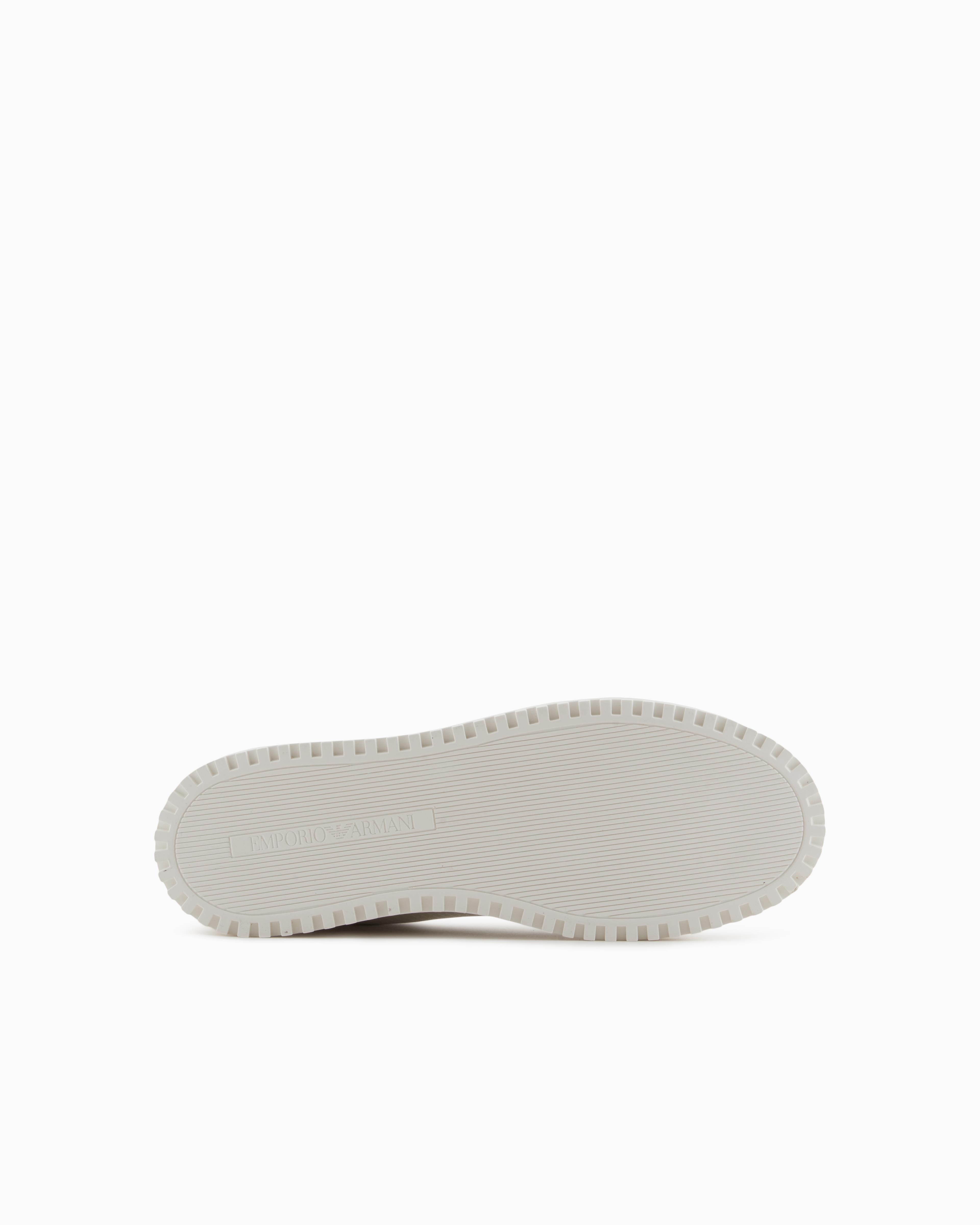 EMPORIO ARMANI Emporıo Armani Erkek Şerit İki Renk Detaylı Düz Taban Çok Renkli Sneaker X4X636 XR330-U571