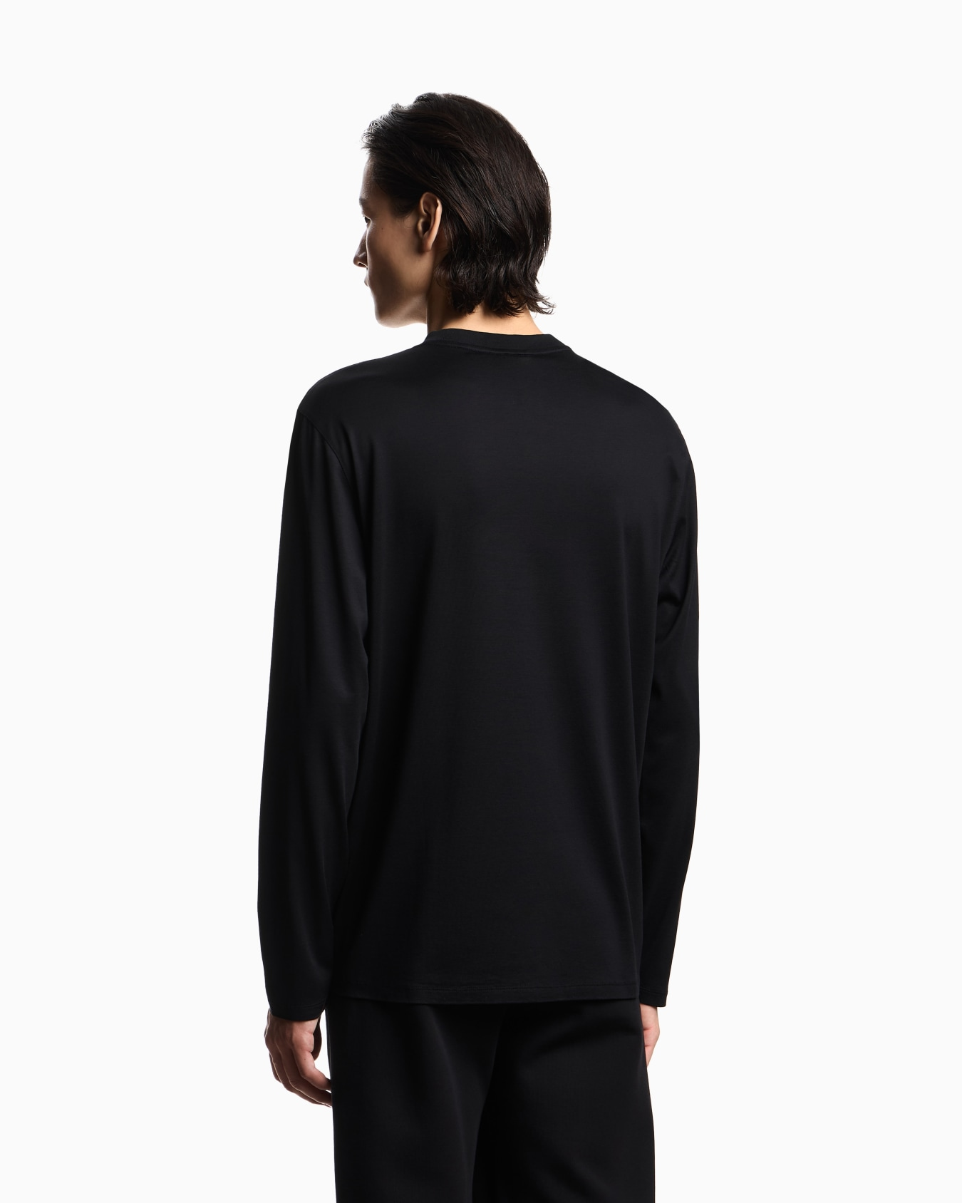 Emporio Armani Emporıo Armani Erkek Slim Fit Bisiklet Yakalı Uzun Kollu Siyah Sweatshirt EM004591 AF13747-UC001