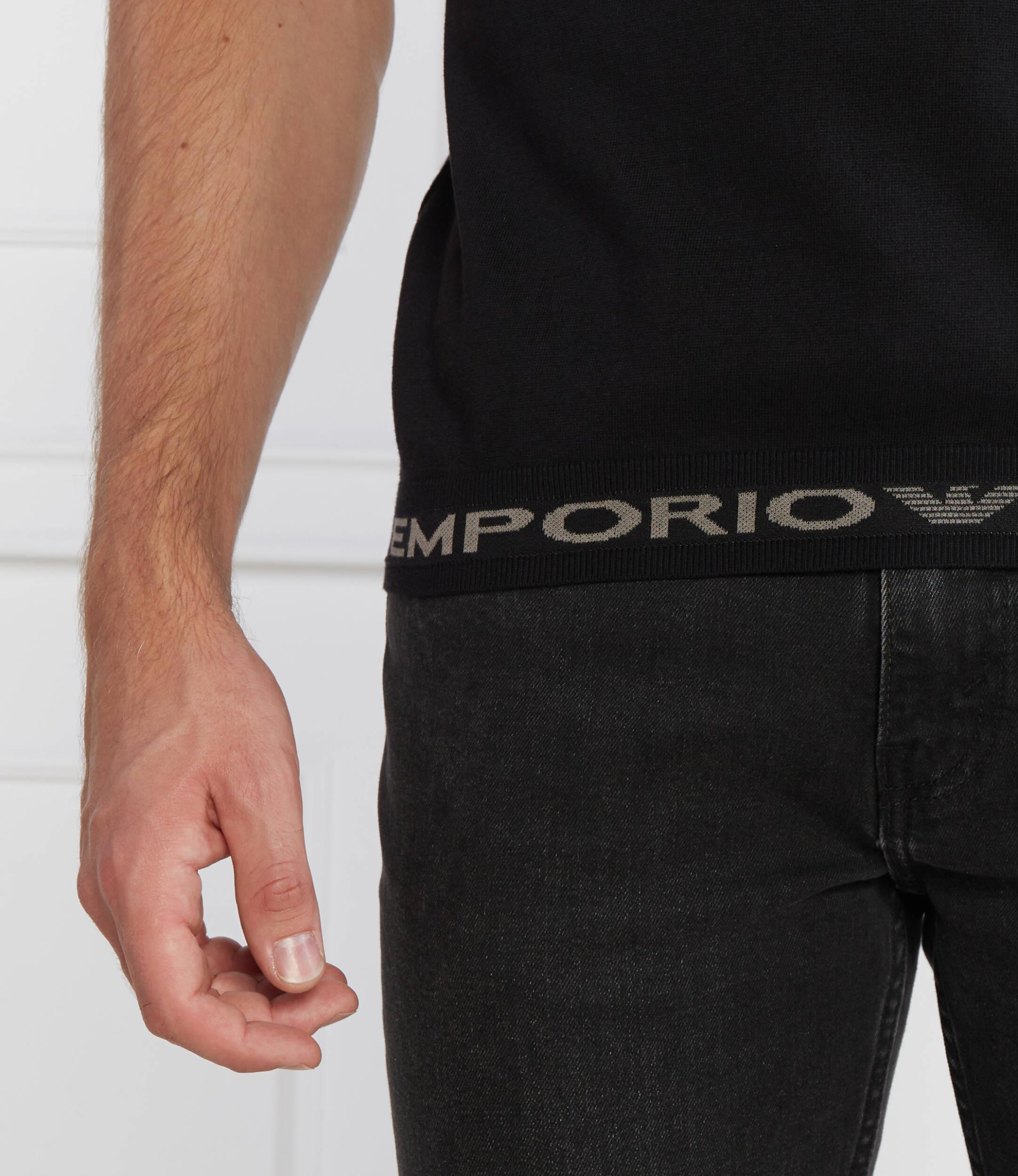 Emporio Armani Emporıo Armani Erkek slim fit Kısa Kollu Logolu Bisiklet Yaka Siyah T-Shirt 6R1TEB 1JFIZ-0093