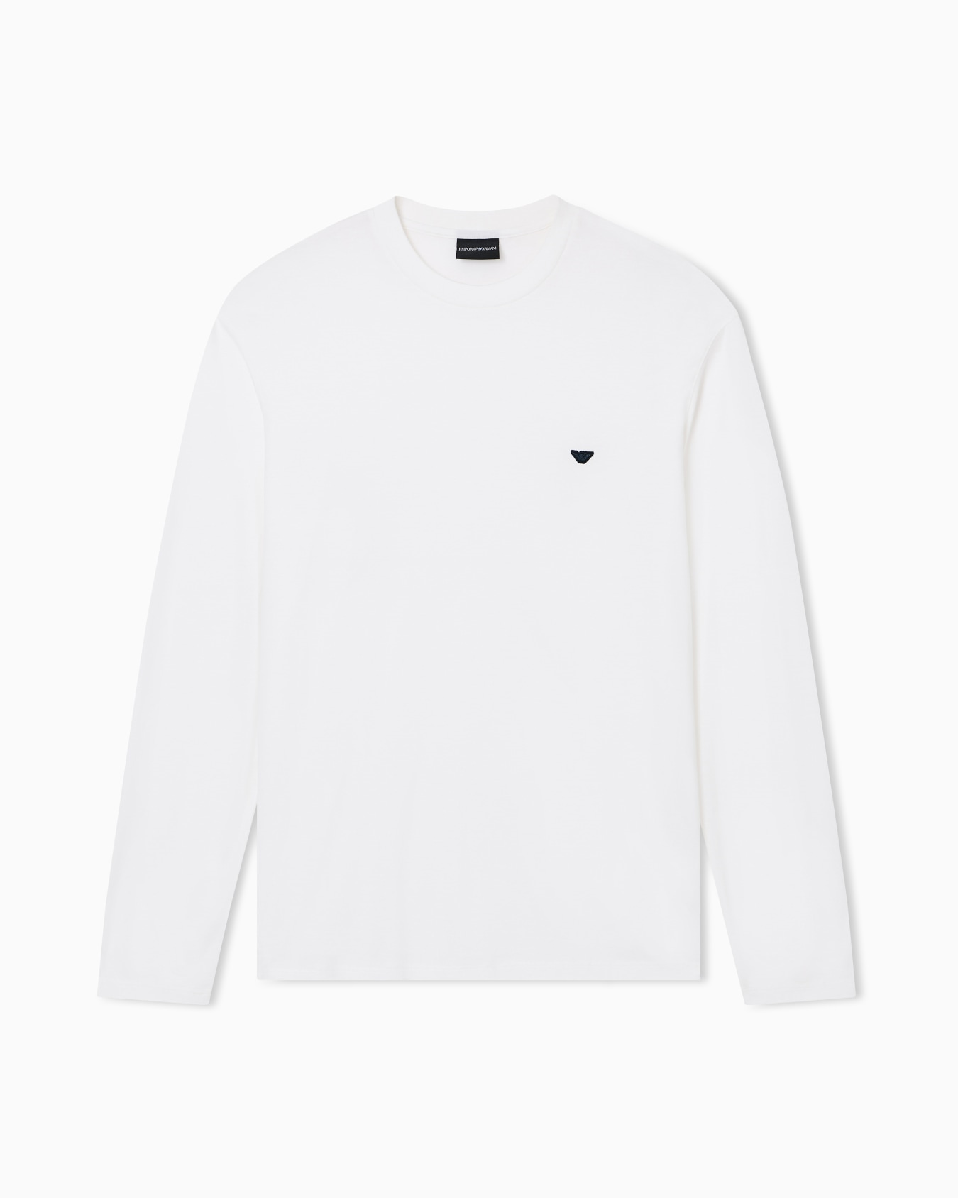 Emporio Armani Emporıo Armani Erkek Slim Fit Bisiklet Yakalı Uzun Kollu Beyaz Sweatshirt EM004591 AF13747-U0003