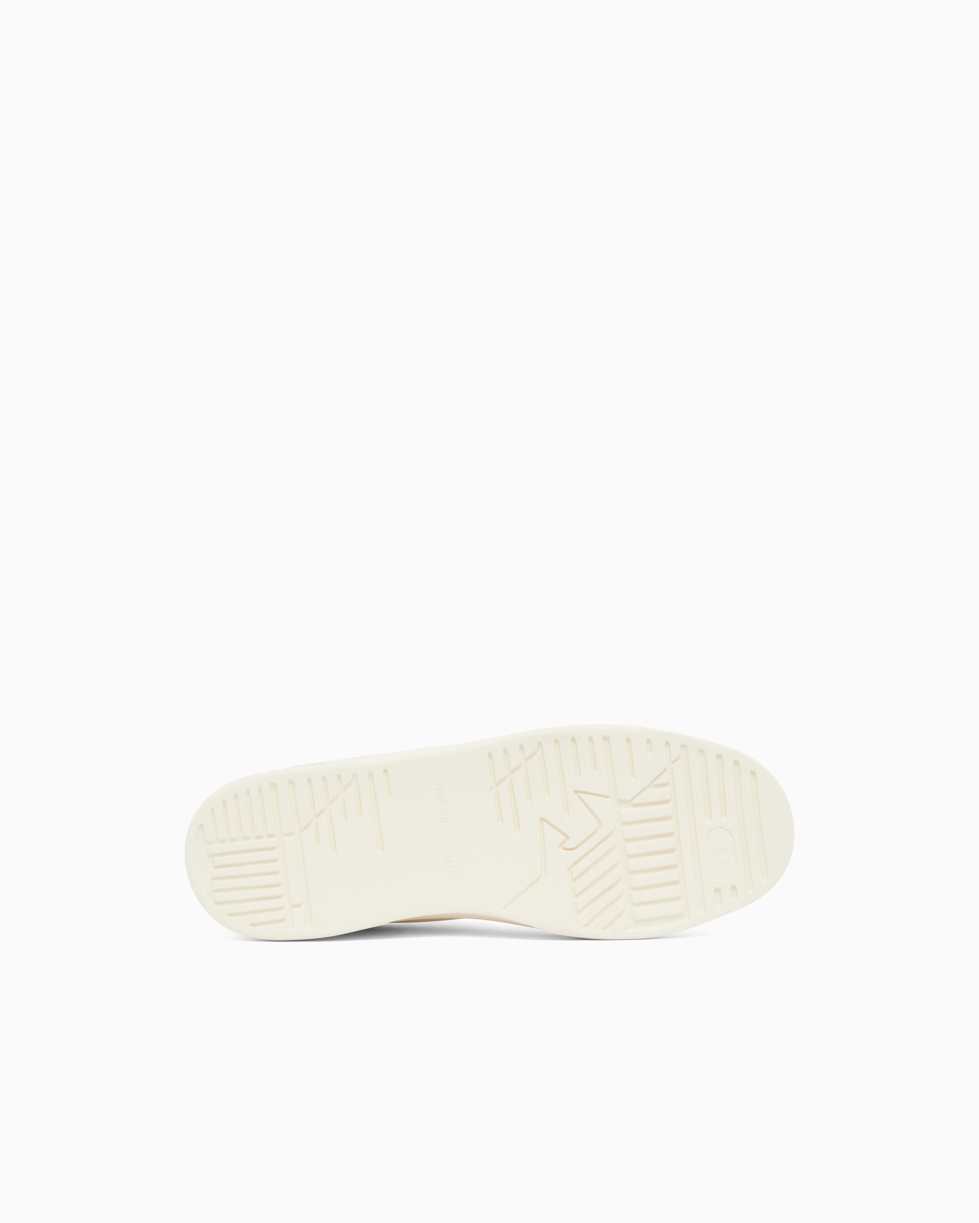 Emporio Armani Emporıo Armani Erkek Süet Ve File Detaylar Bağcıklı Kauçuk Taban Beyaz Sneaker EM004836 AF24321-M0360