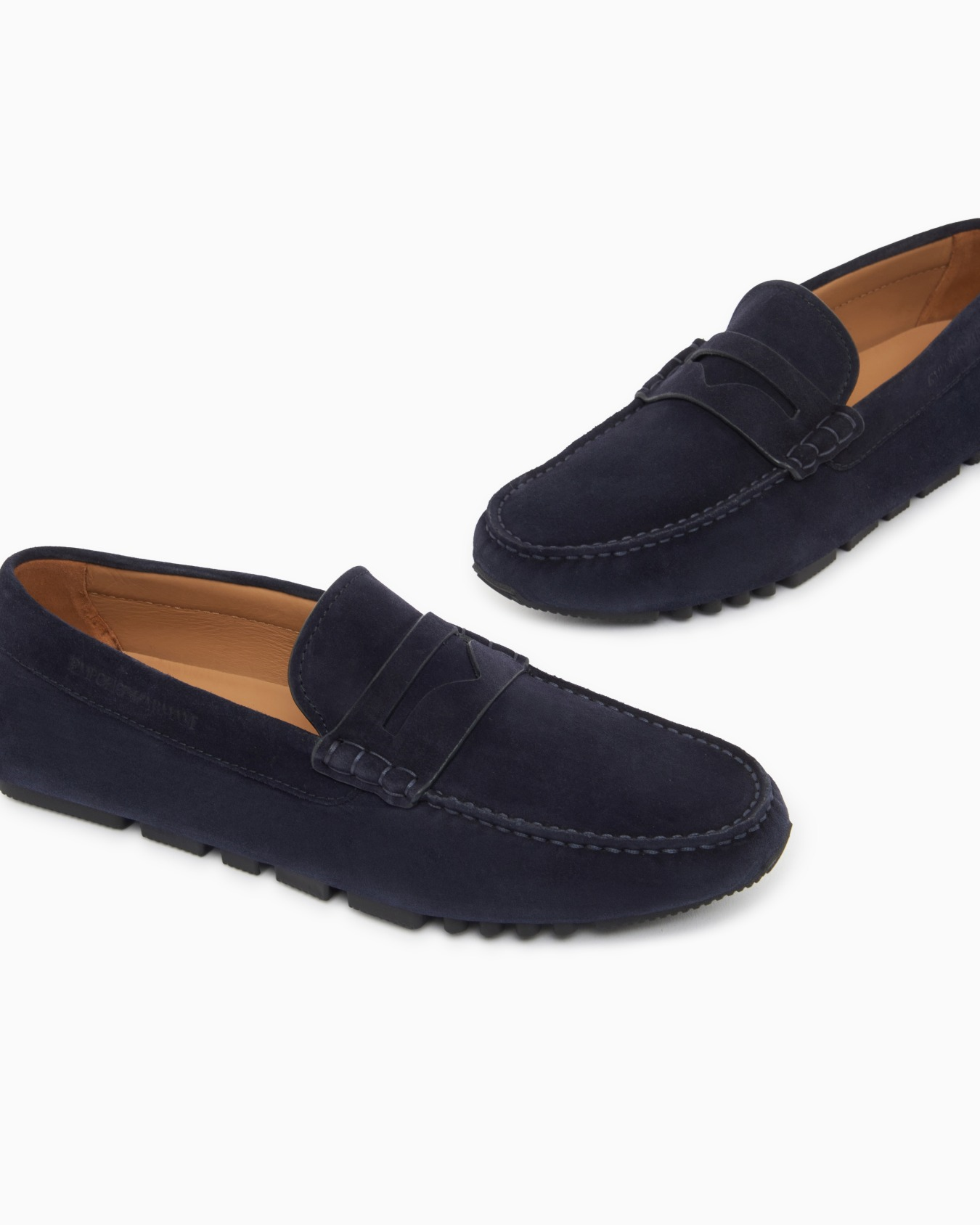 Emporio Armani Emporıo Armani Erkek Süet Deri Bağcıksız Günlük Kullanım Lacivert Ayakkabı EM003731 AF19687-UB117