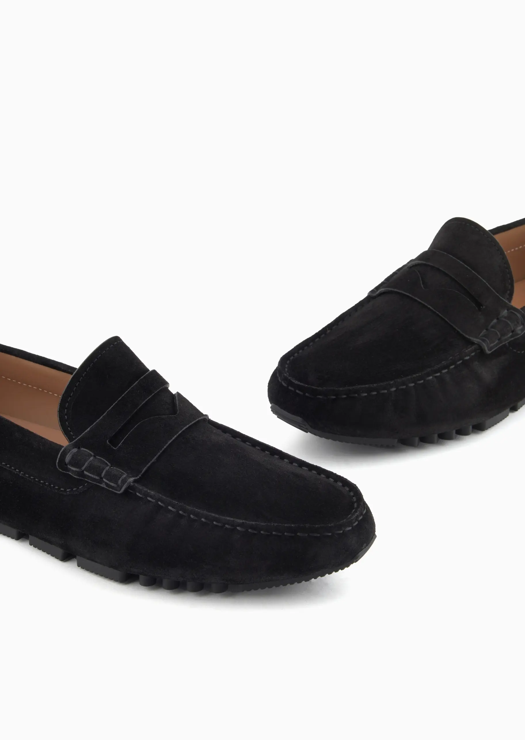 Emporio Armani Emporıo Armani Erkek Süet Deri Bağcıksız Günlük Kullanım Siyah Ayakkabı EM003731 AF19687-UC001
