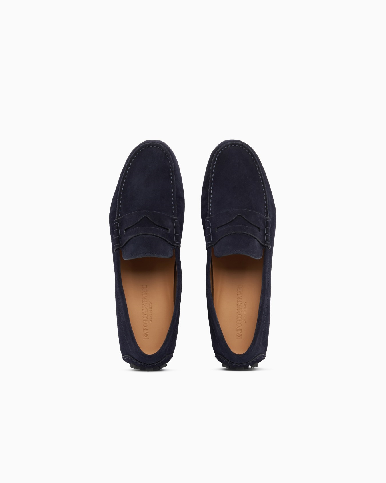 Emporio Armani Emporıo Armani Erkek Süet Deri Bağcıksız Günlük Kullanım Lacivert Ayakkabı EM003731 AF19687-UB117