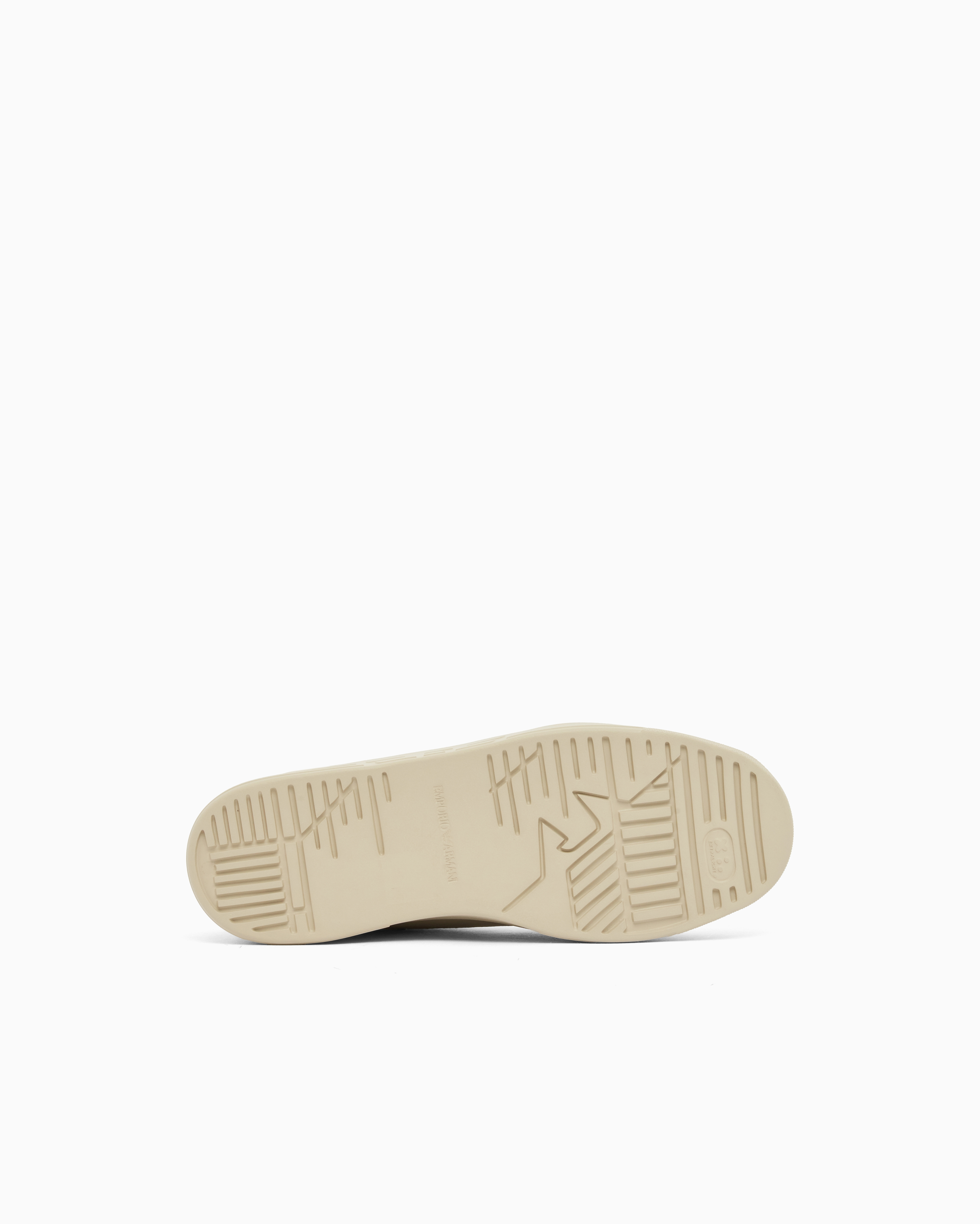 Emporio Armani Emporıo Armani Erkek Süet Ve File Detaylar Bağcıklı Kauçuk Taban Bej Sneaker EM004836 AF24321-M1359